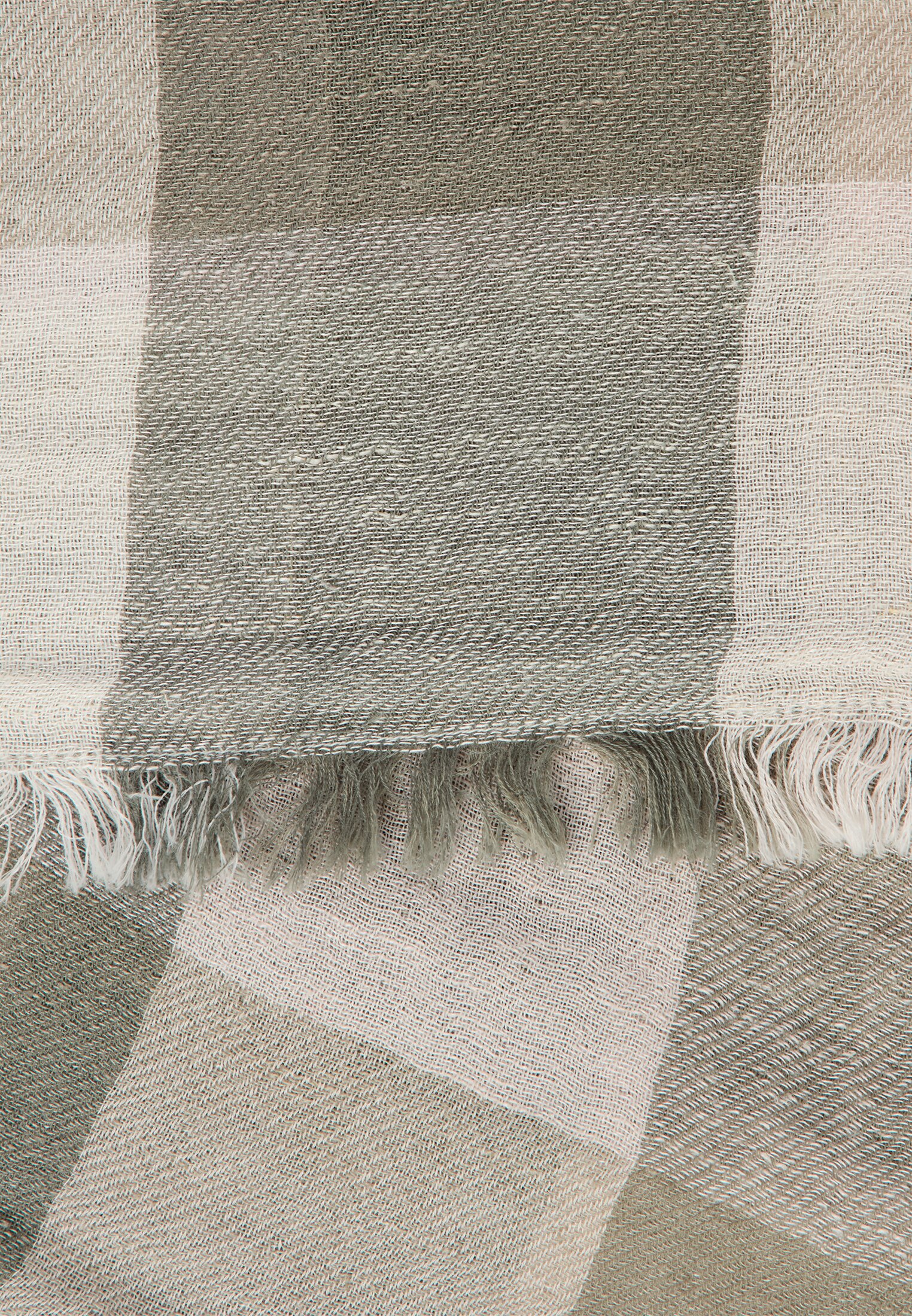 Women Scarf made from a cotton blend Gray - Green front close