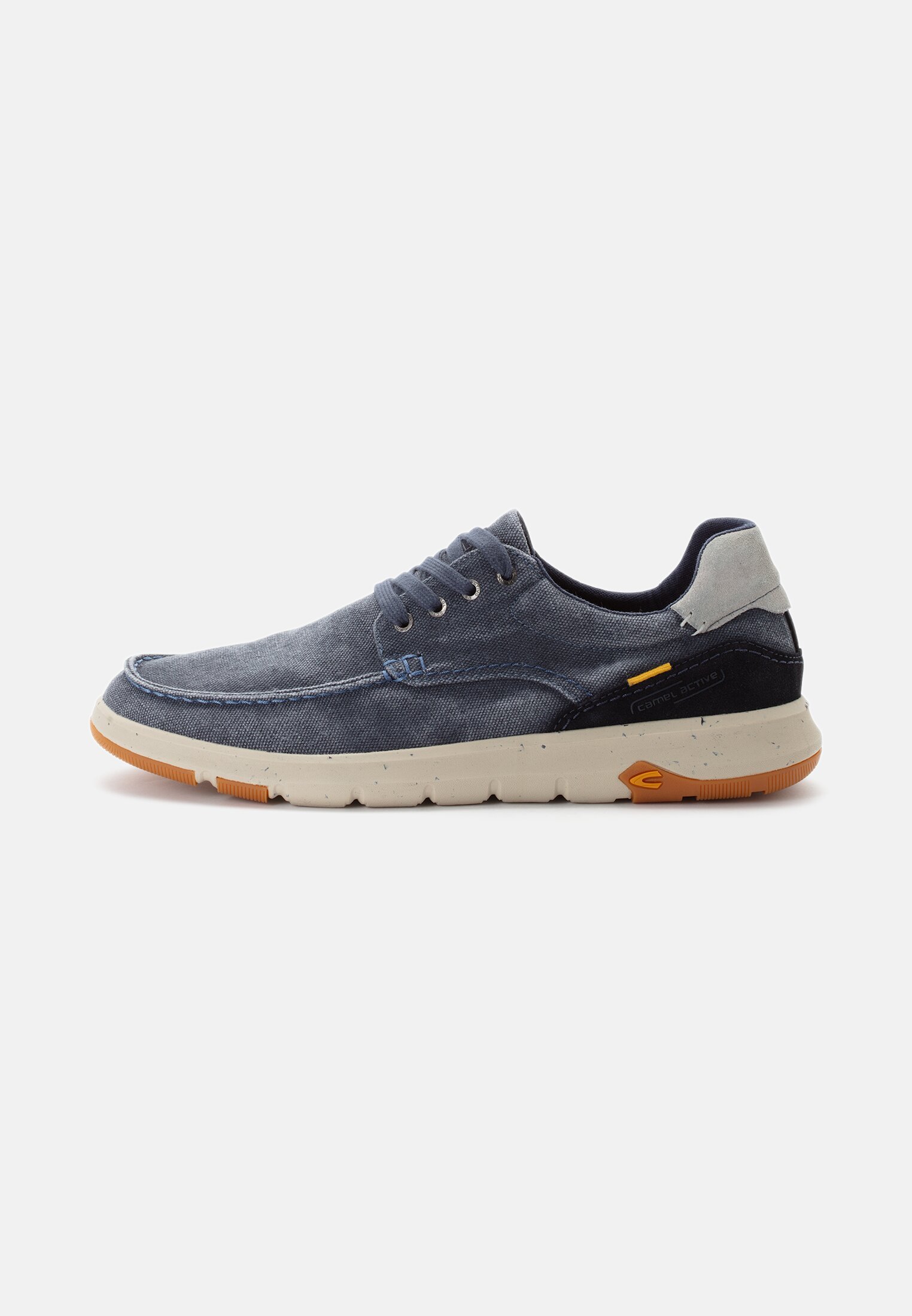Men Sneakers made of canvas with leather appliqués Dark Blue frontal front