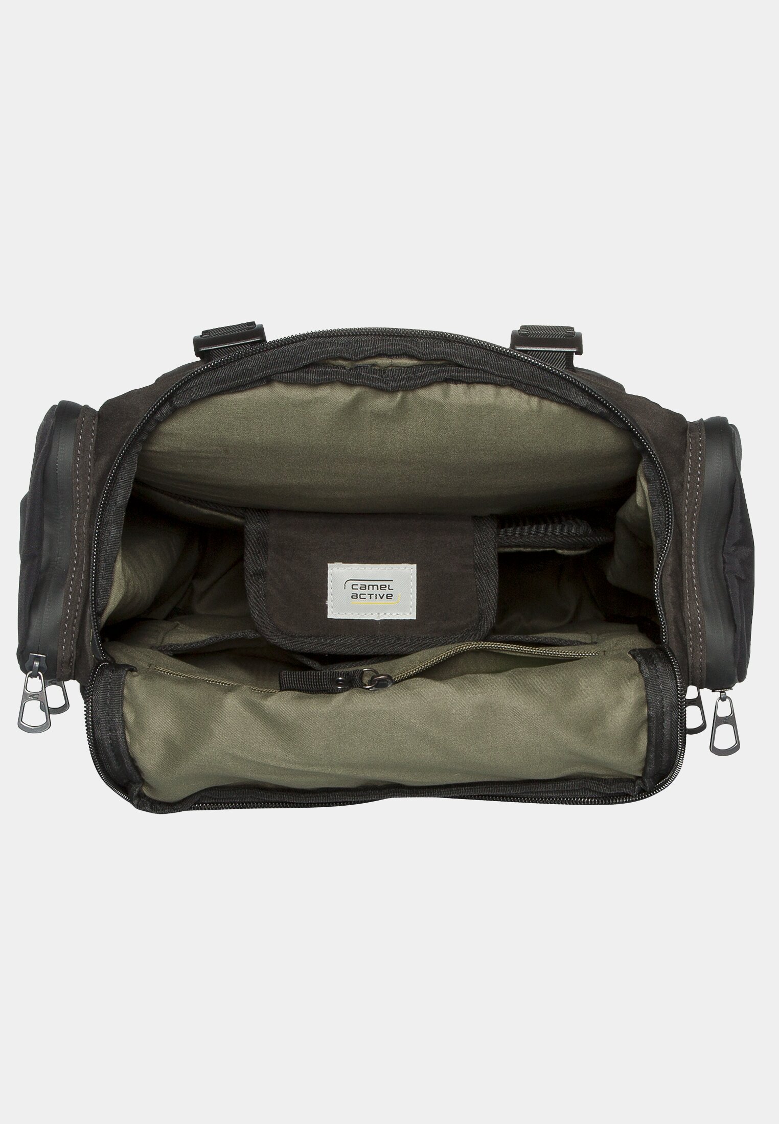Men BROOKLYN Ultra light weight nylon backpack Brown front close