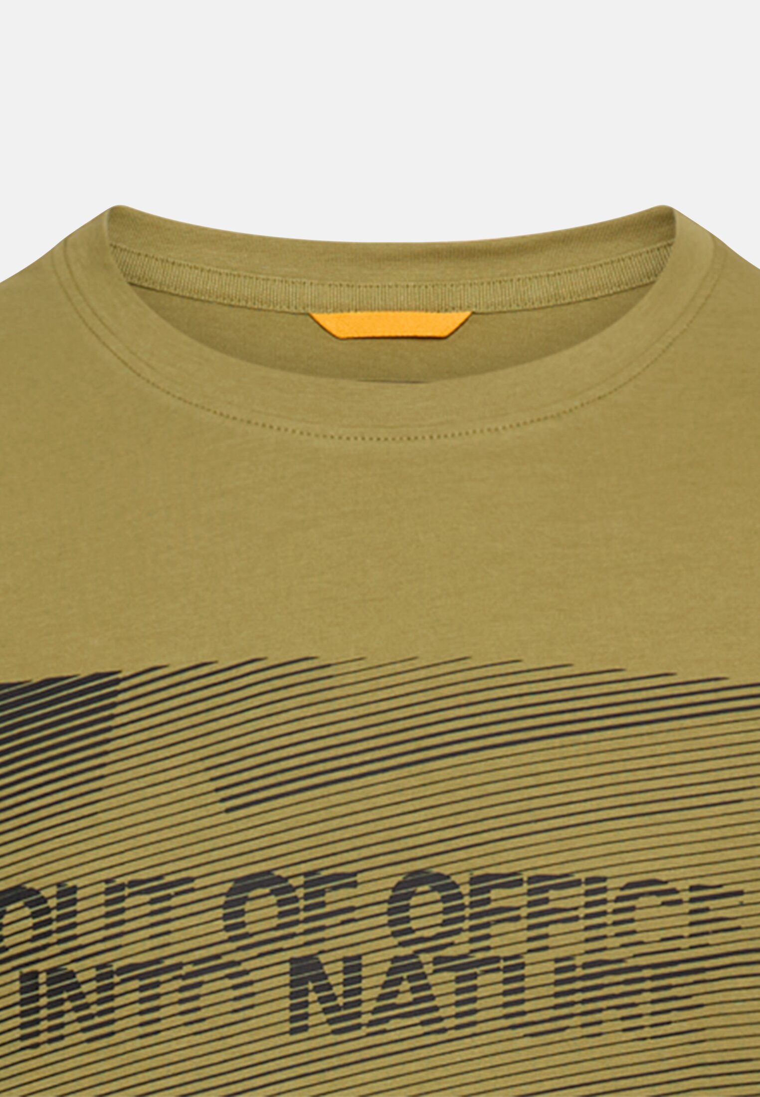 Herren T-Shirt mit Rundhalsausschnitt Moosstein vorne nah