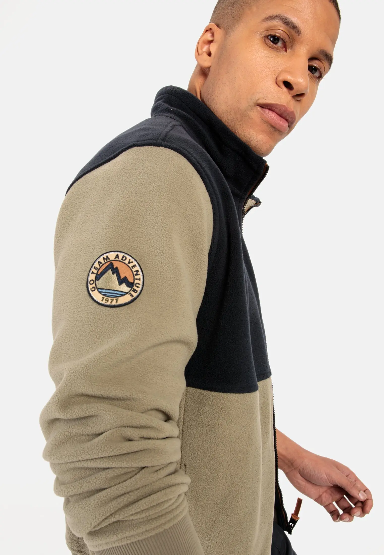 Fleecejacke für Herren in Khaki | M | camel active