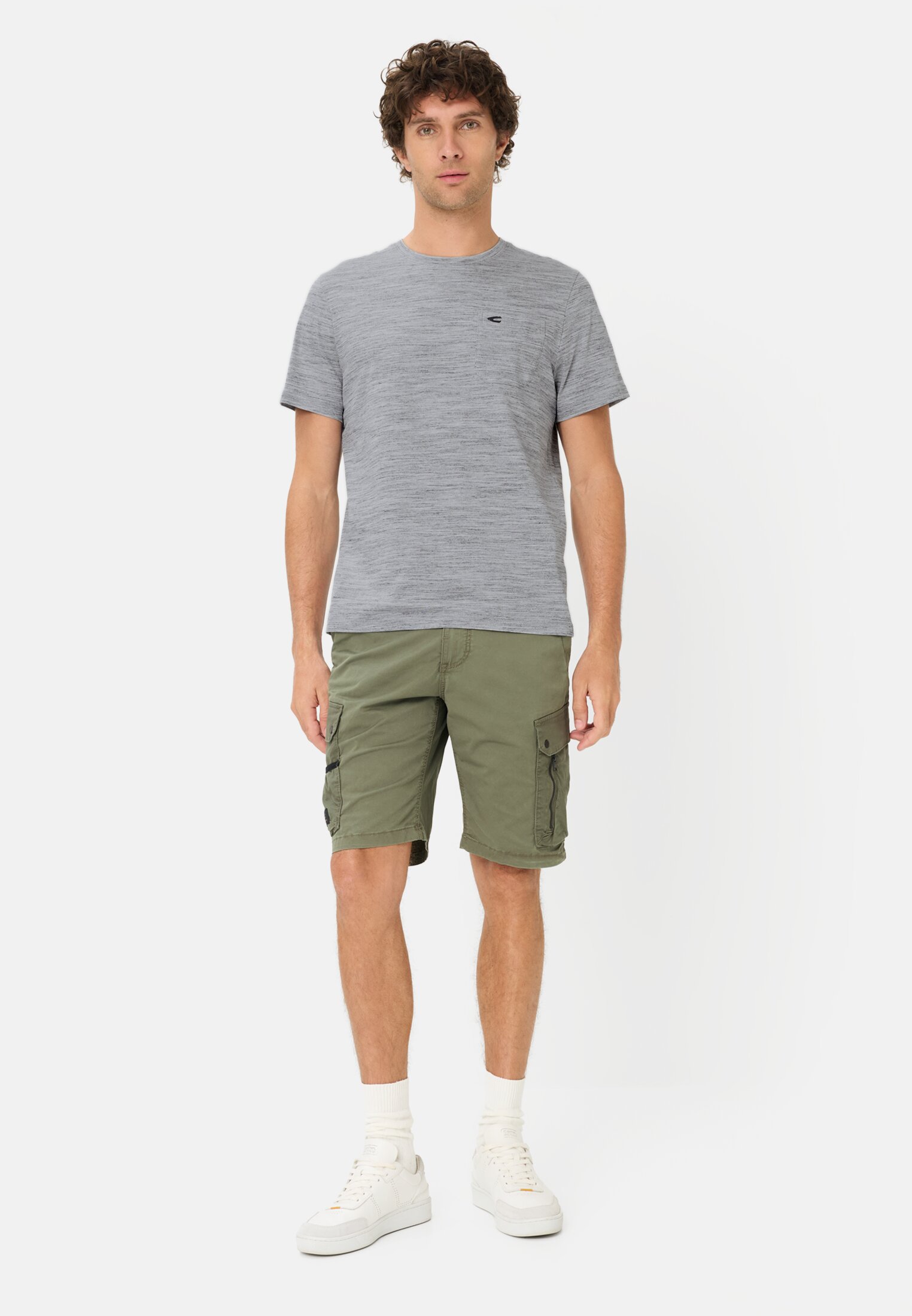 Heren T-shirt met Quick Dry functie Steengrijs gedragen voor lichaam compleet