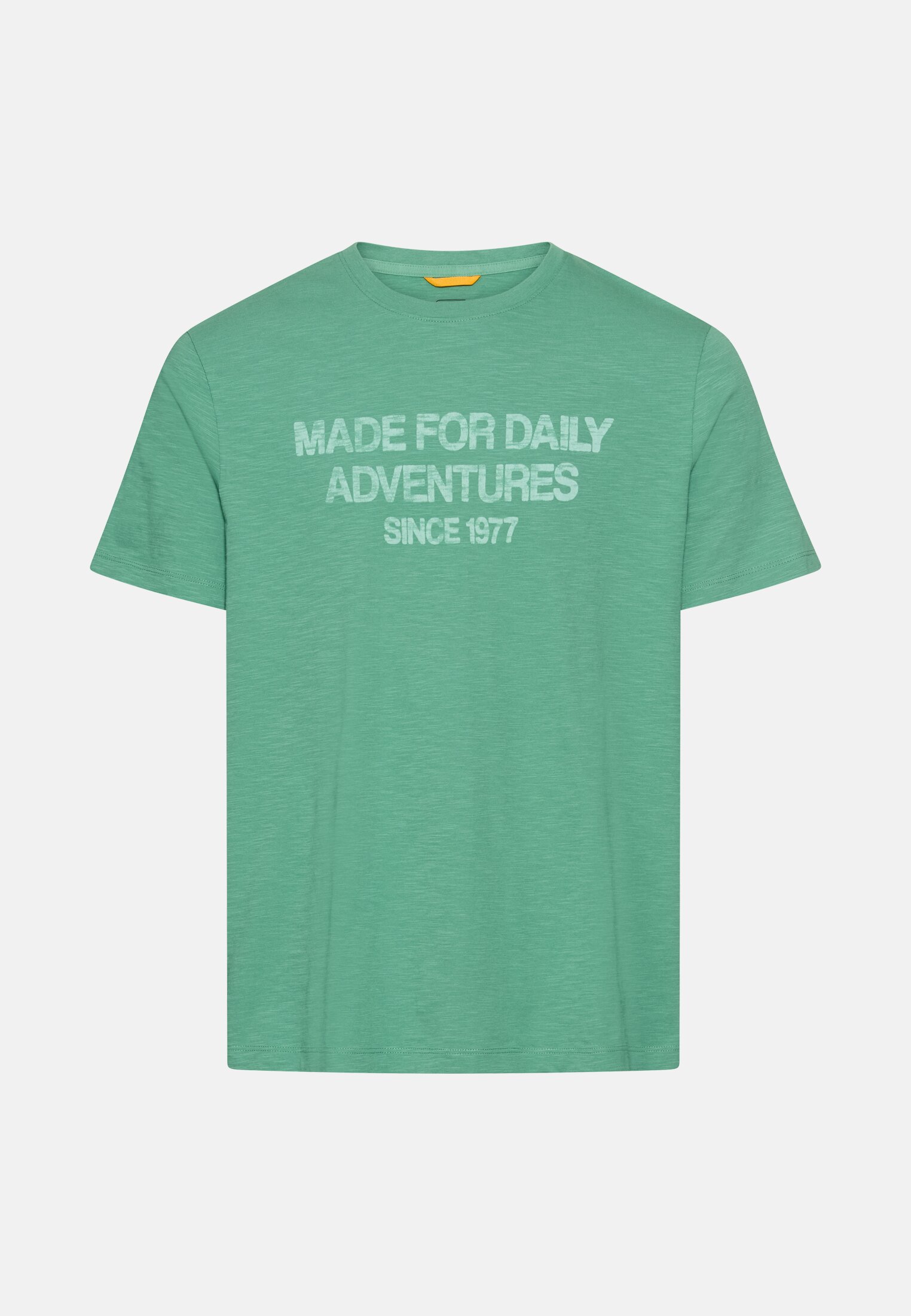 Herren T-Shirt mit reflektierenden Details Lagunengrün frontal vorn