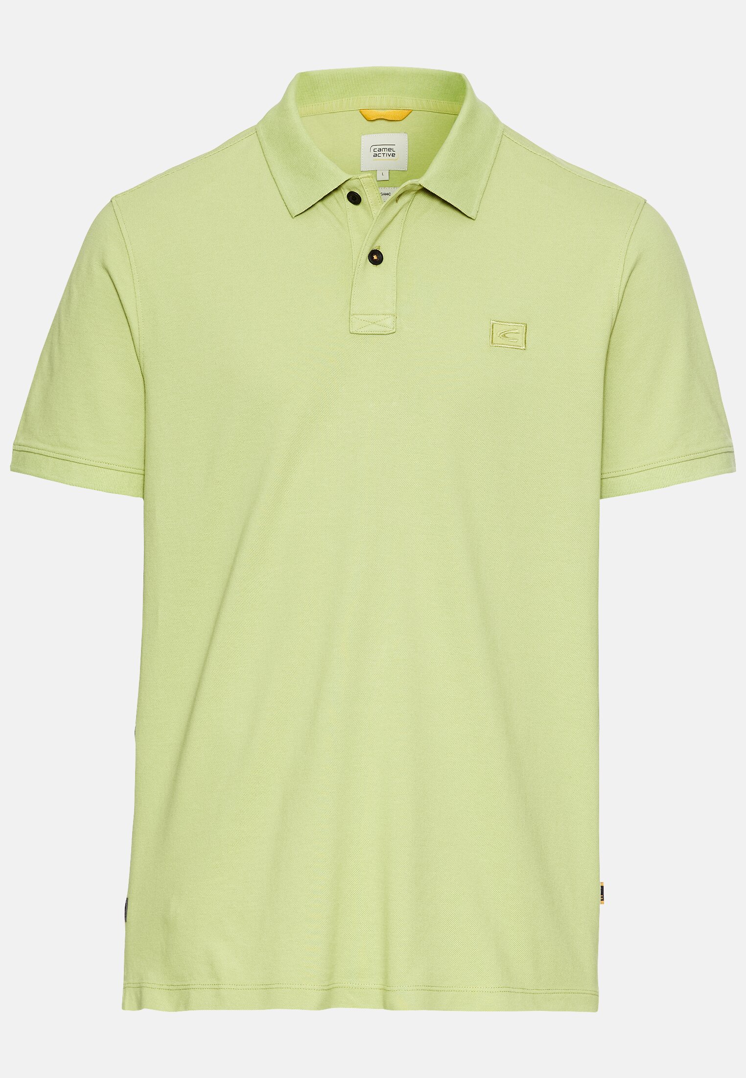 MI_09920-5P00-33_0G-00 Herren Kurzarm Poloshirt aus Baumwolle Grün frontal vorn