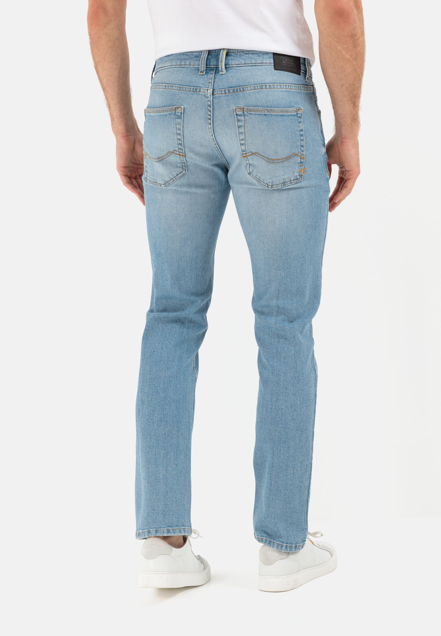 Men Slim Fit fleXXXactive® Jeans Light Blue worn back