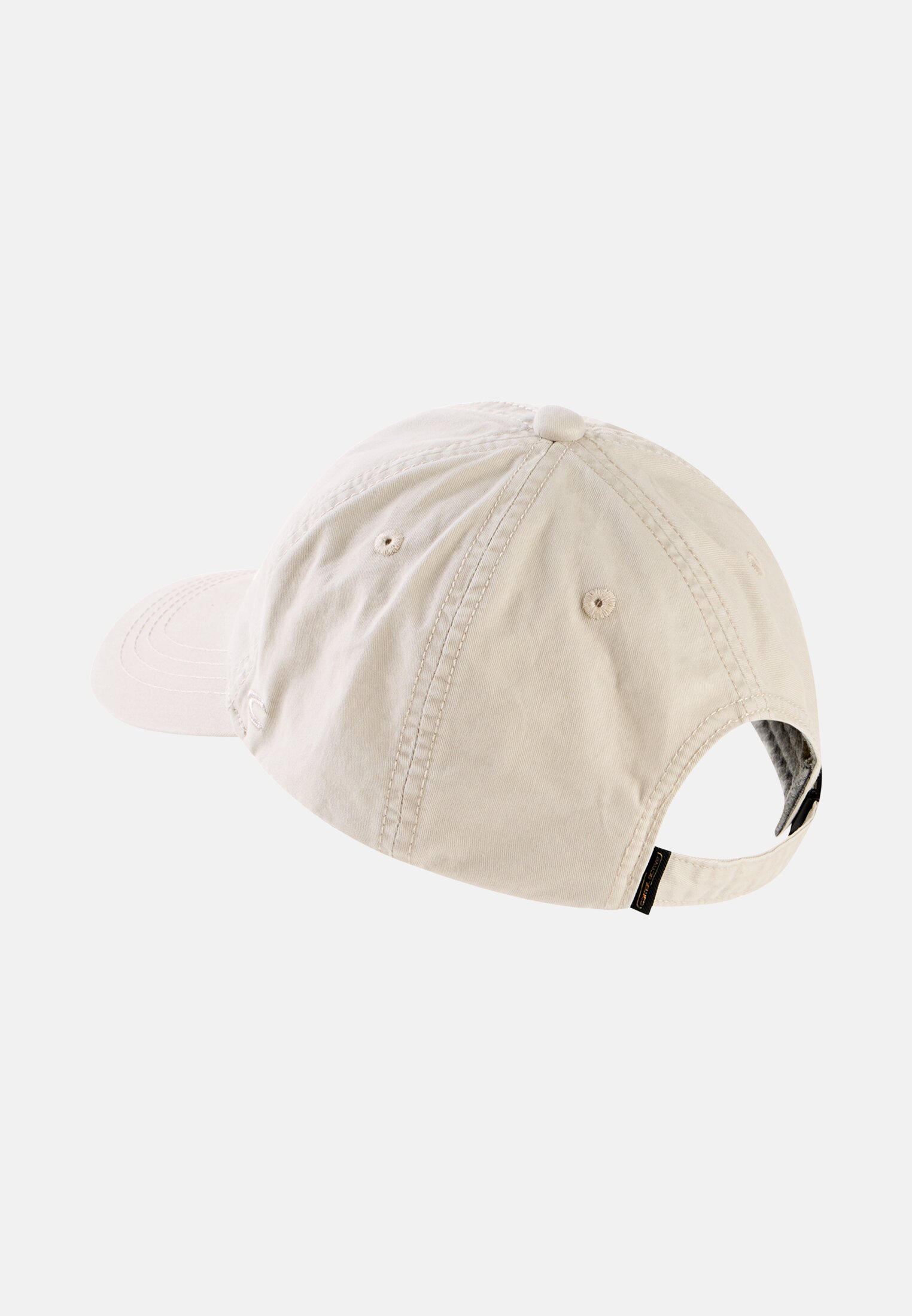 Cap made of pure cotton Beige frontal back