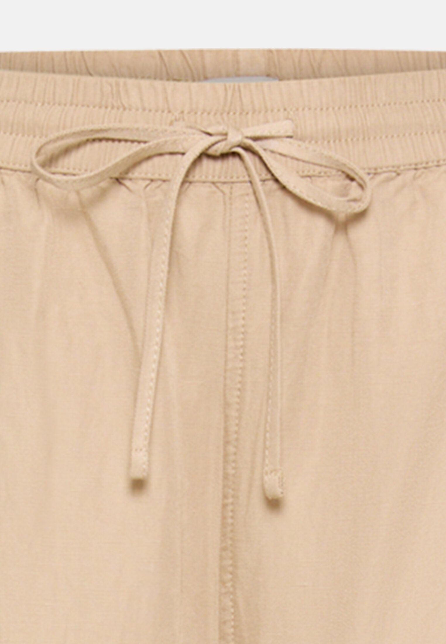 Women Casual trousers with wide-leg Sand front close