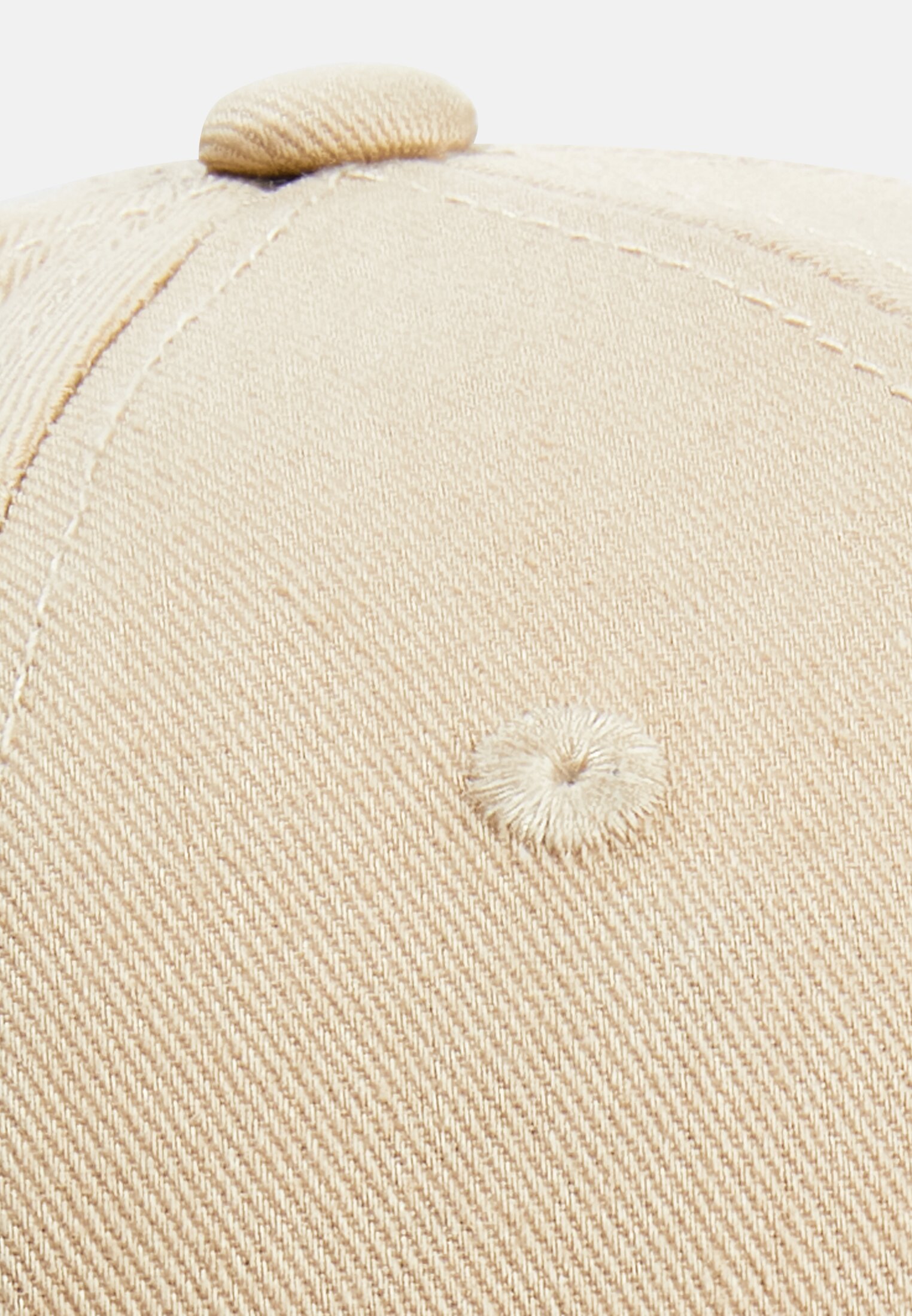 Herren Cap aus Baumwolle Sand vorne nah