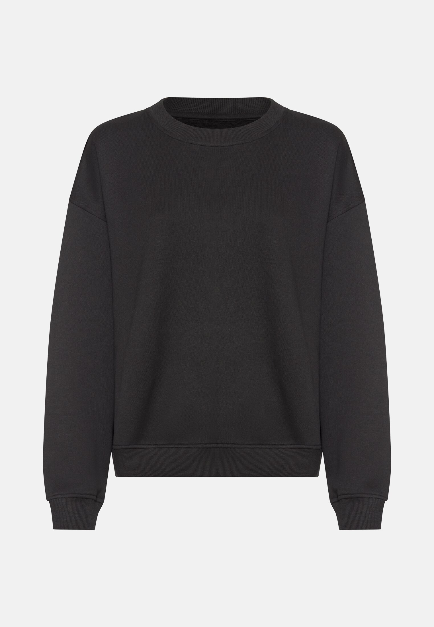 Damen Sweatshirt mit Backprint Schwarz frontal vorn