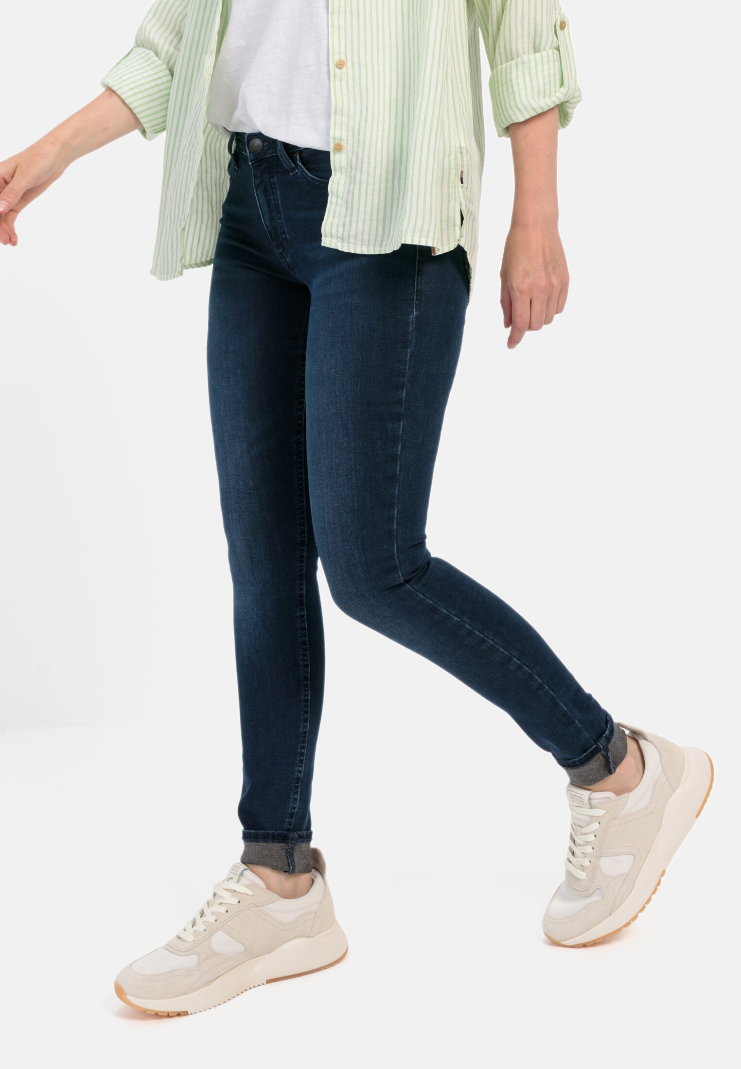Vrouwen Slank gesneden jeans Blau gedragen emotional 