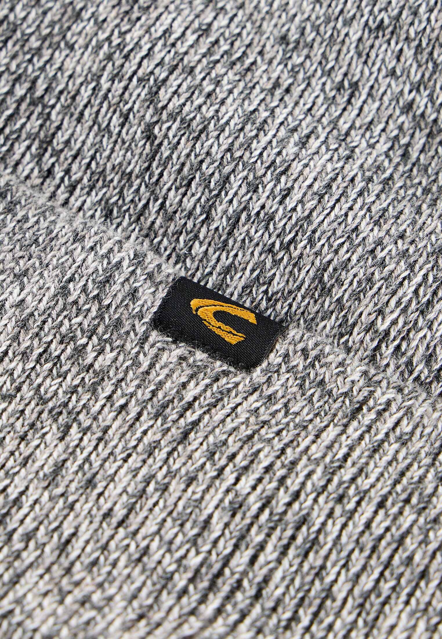 Men Beanie with Cuff Grey frontal back
