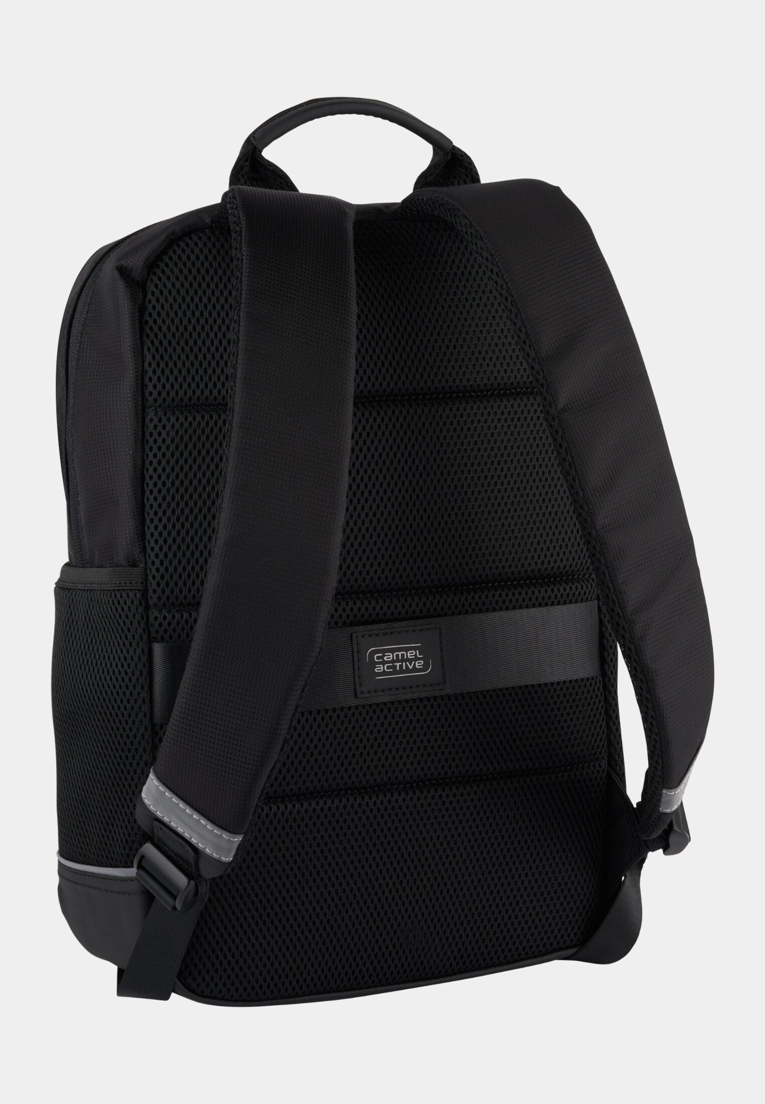 Men CONNECT backpack with versatile attachment options Black frontal back