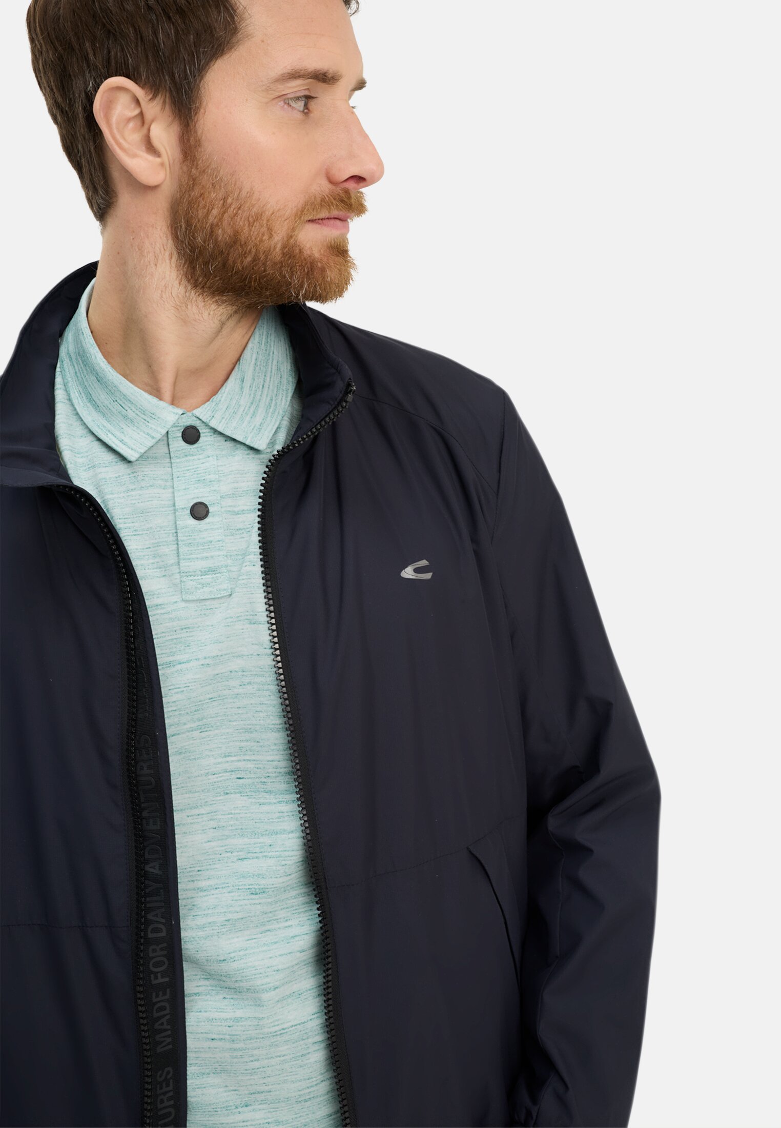 Men Polo shirt with Quick Dry function Ocean Green worn emotional