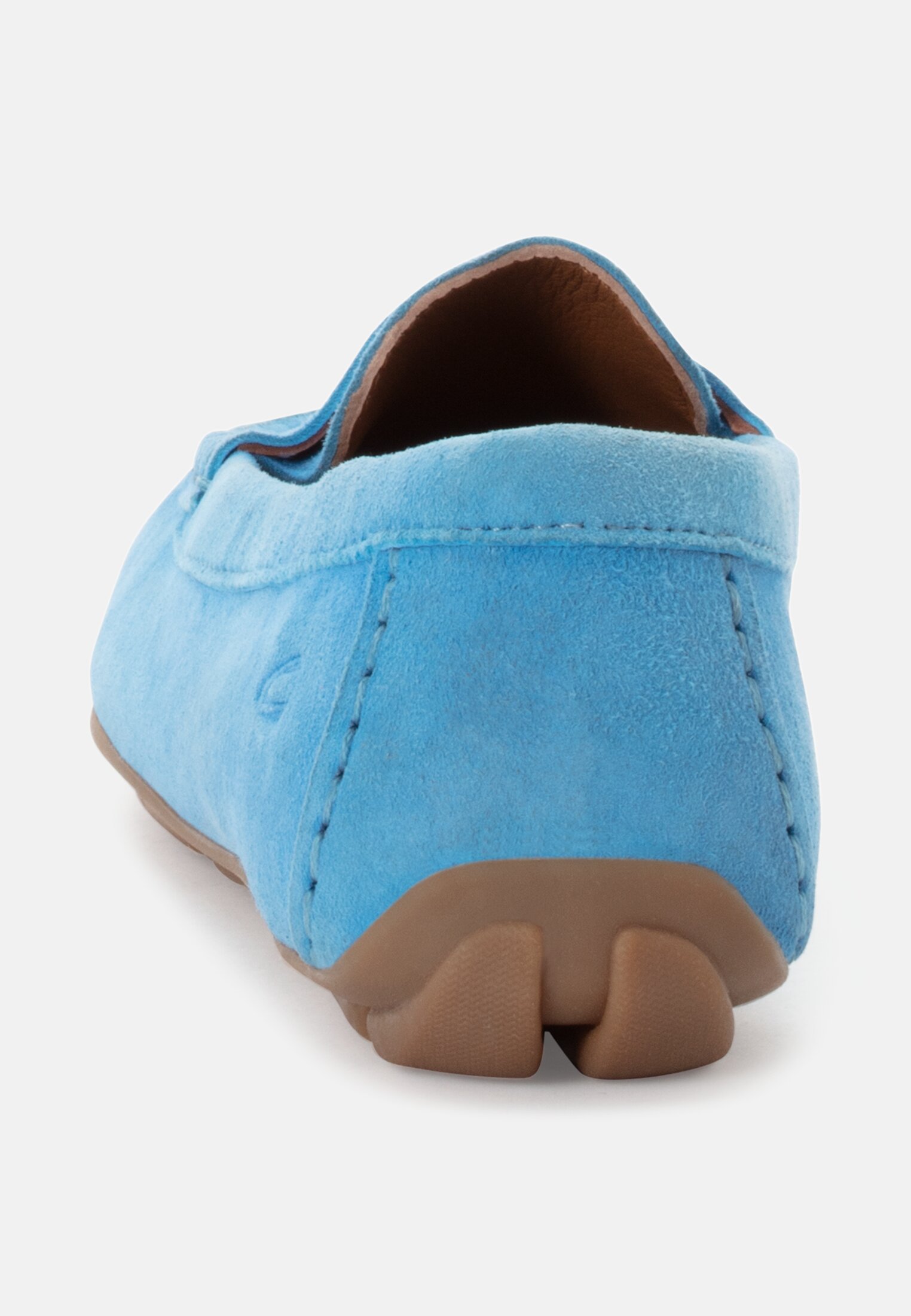 MI_56RLN01-0290-610_3G-00 Damen Mokassins aus Veloursleder Hellblau vorne nah