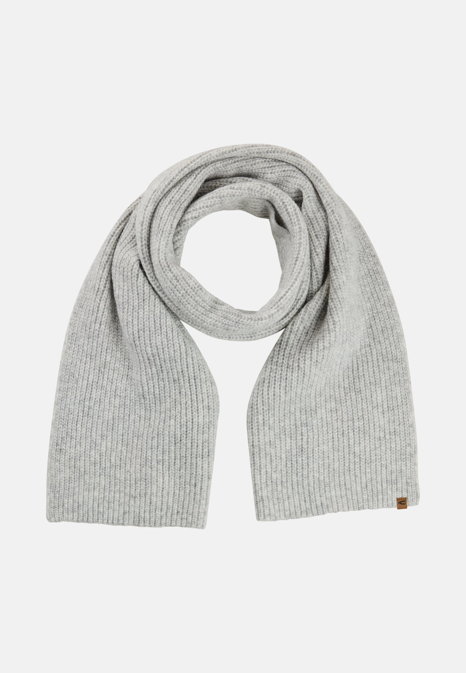 Damen Schal aus weichem Materialmix Grau frontal vorn