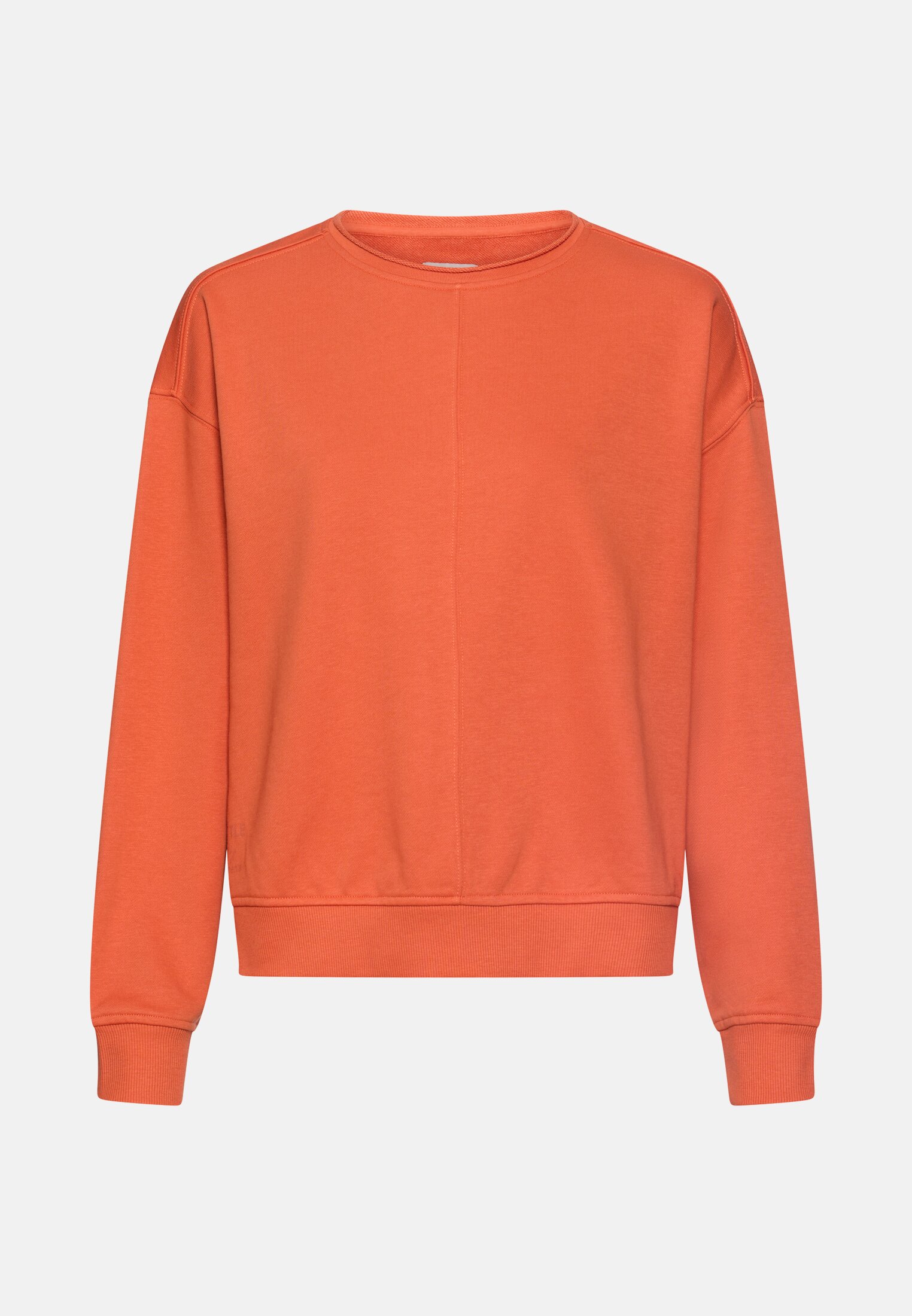 Damen Sweatshirt aus Baumwollgemisch Orange frontal vorn