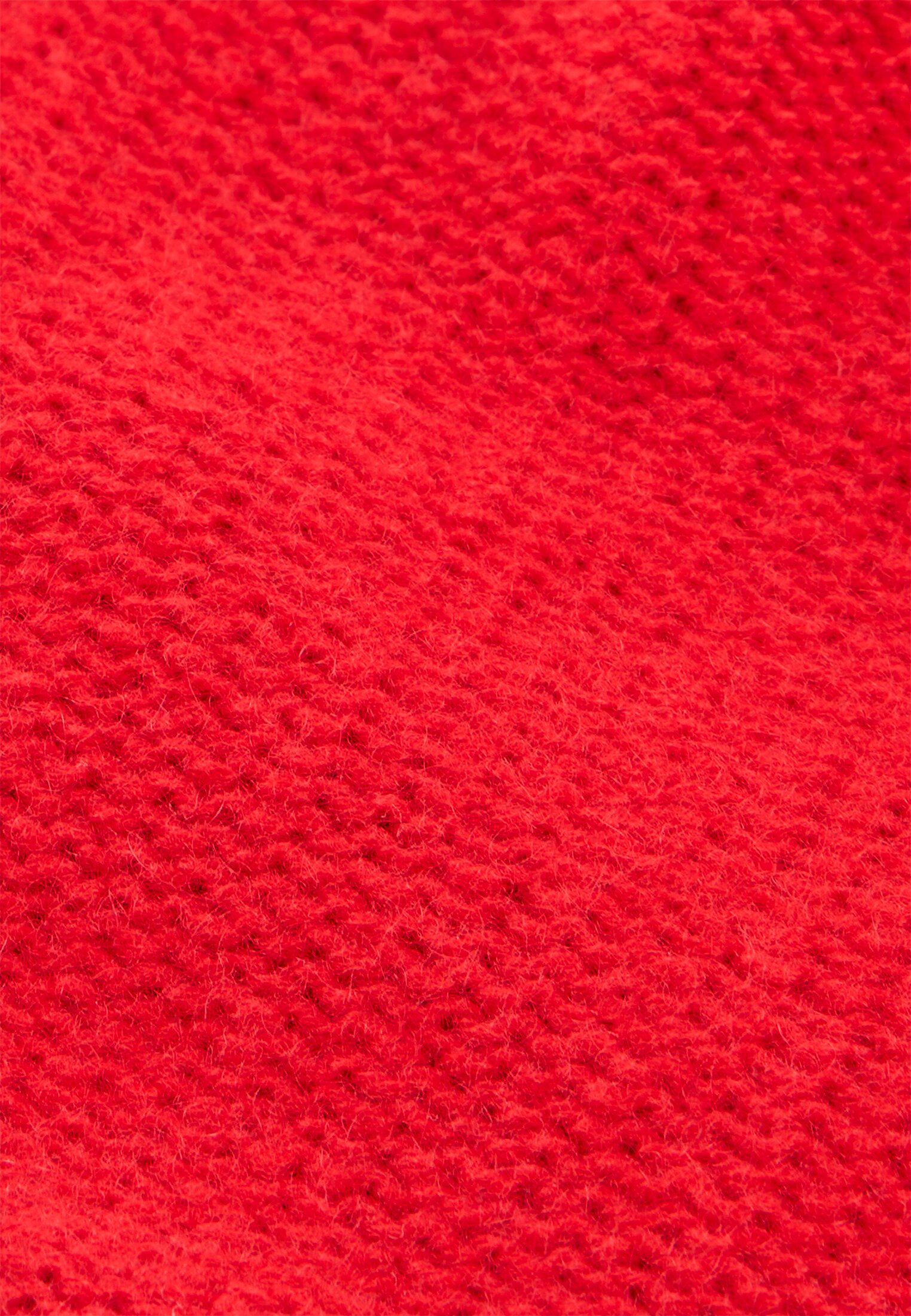 Vrouwen Gebreide Muts van kasjmier Rood frontaal van boven