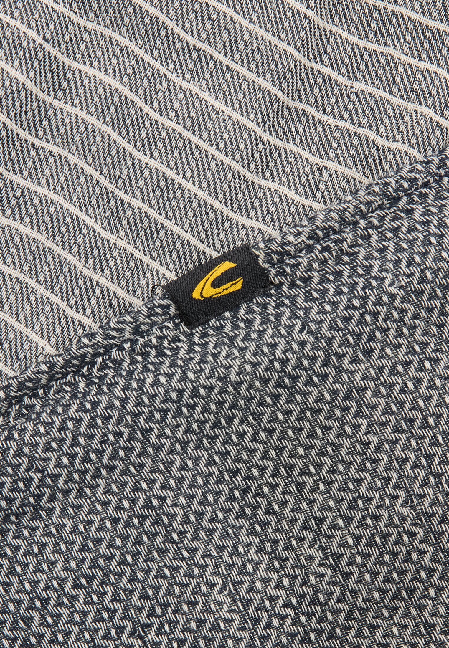 Men Scarf made of pure cotton Navy blue close back
