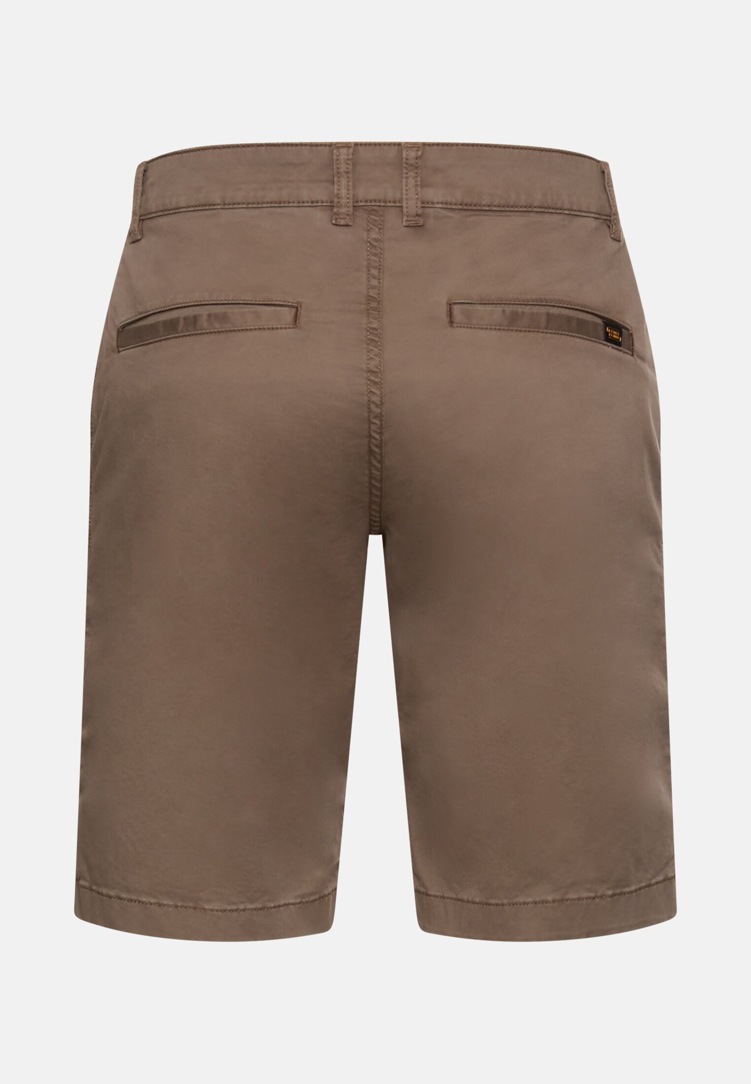 Herren Bermuda Shorts mit Reißverschluss Schlammbraun frontal hinten