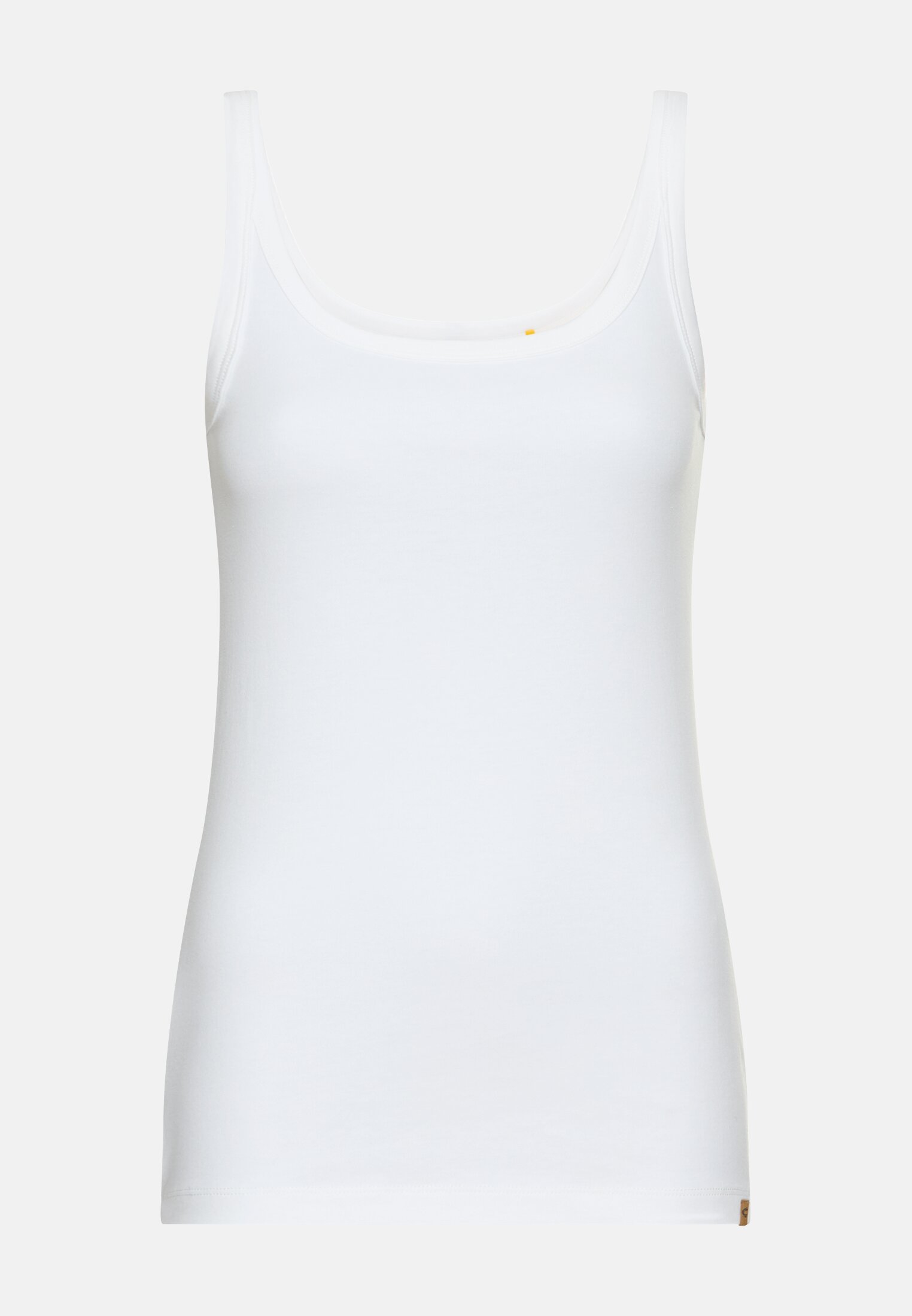 Damen Top aus reiner Baumwolle Milchweiß frontal vorn