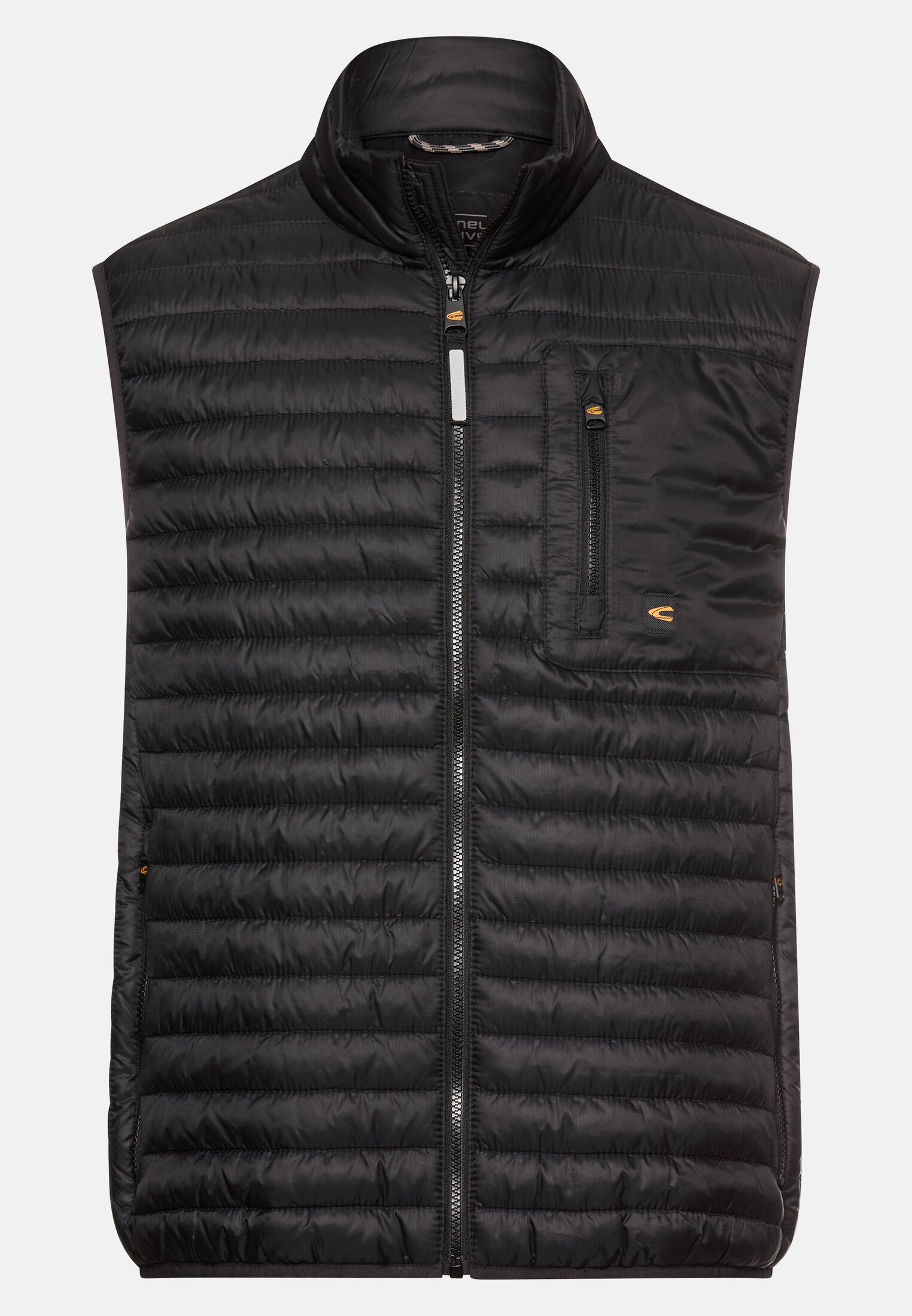 Men Vest with water-repellent function Black frontal front
