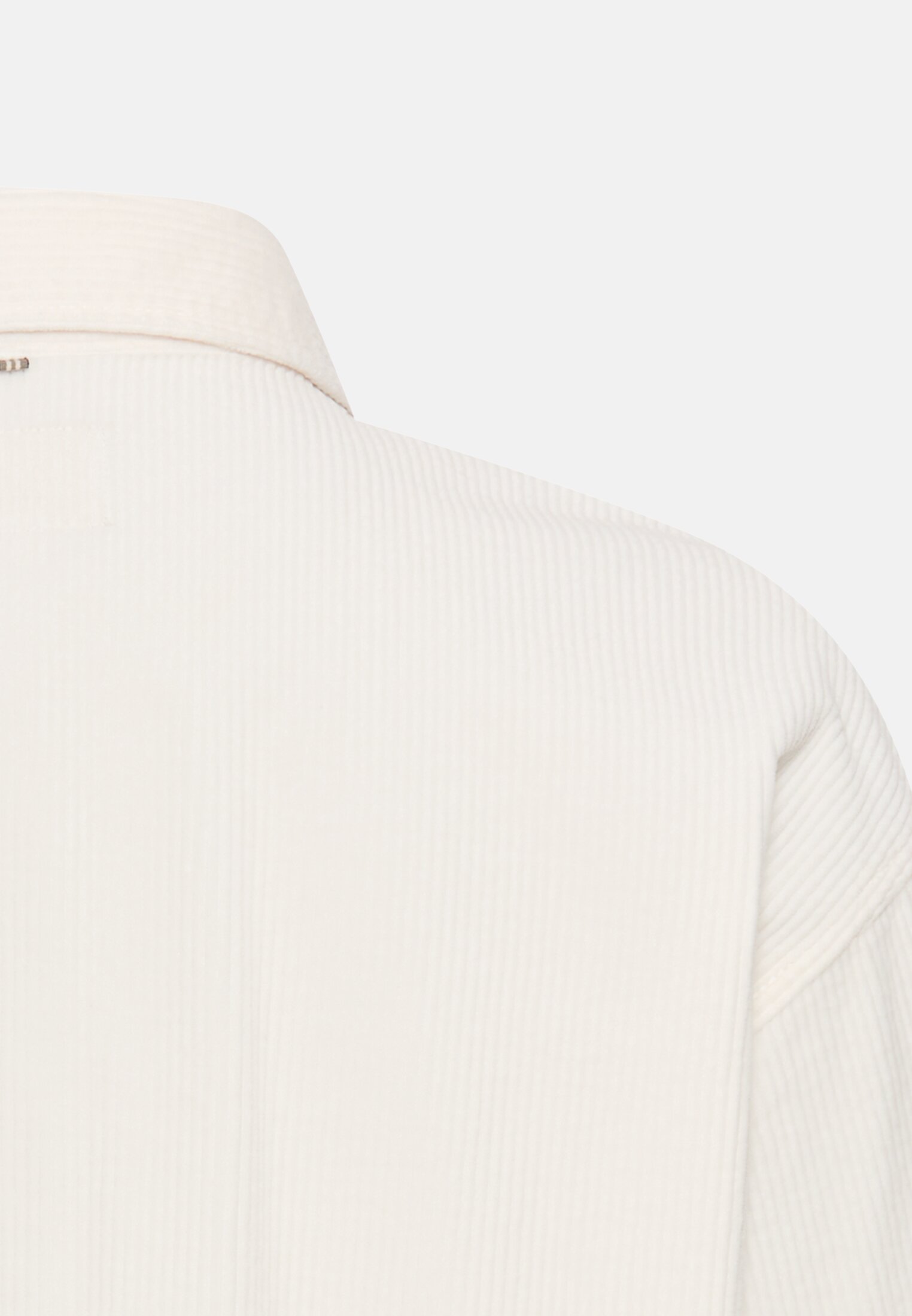 Damen Oversize-Bluse mit Hemdkragen Milchweiß hinten nah