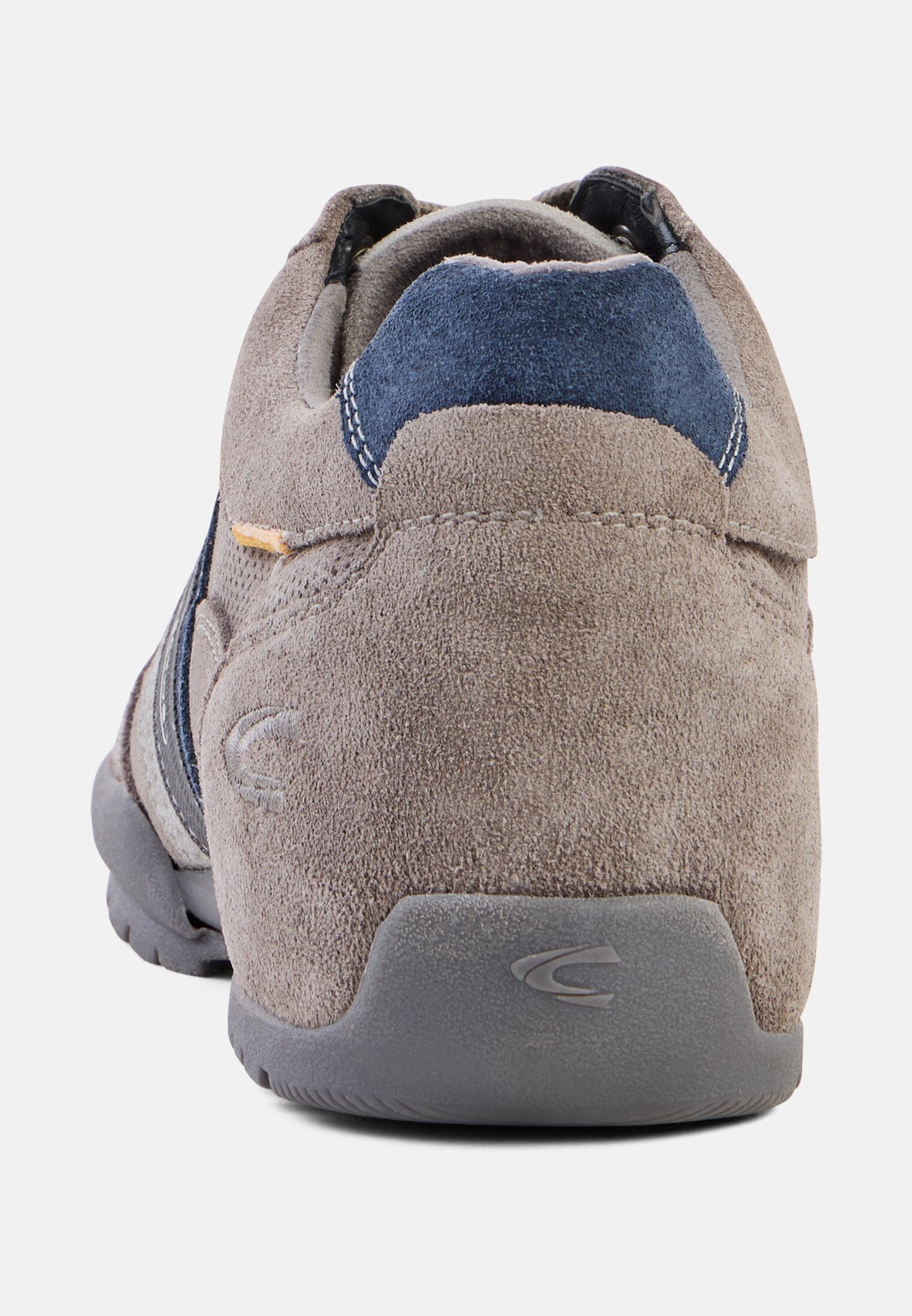 Heren Leren sneakers met klassieke vetersluiting Grijs front dichtbij