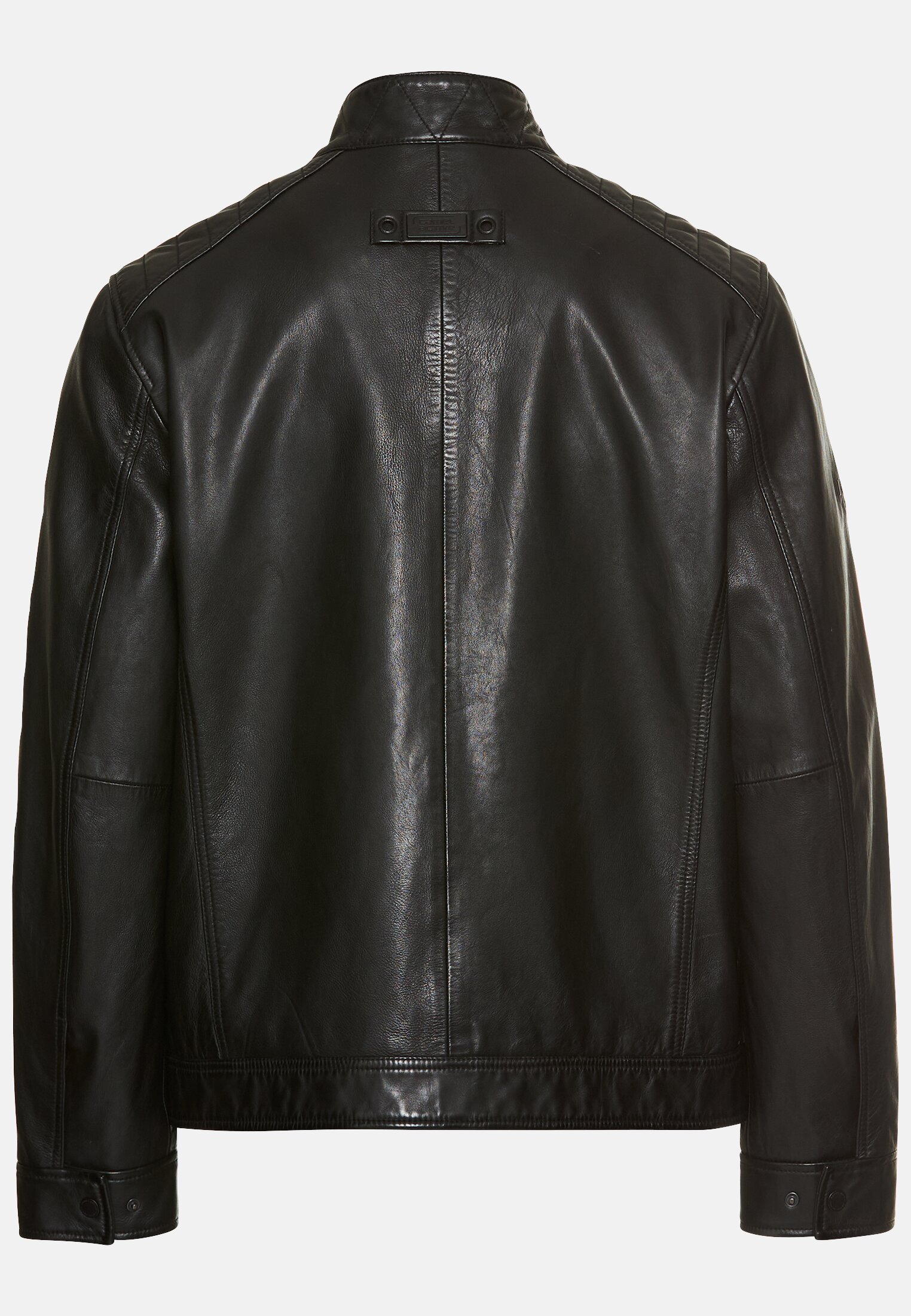 MI_31130-5L23-08_2G-00 Men Leather jacket with patch pockets Black frontal back