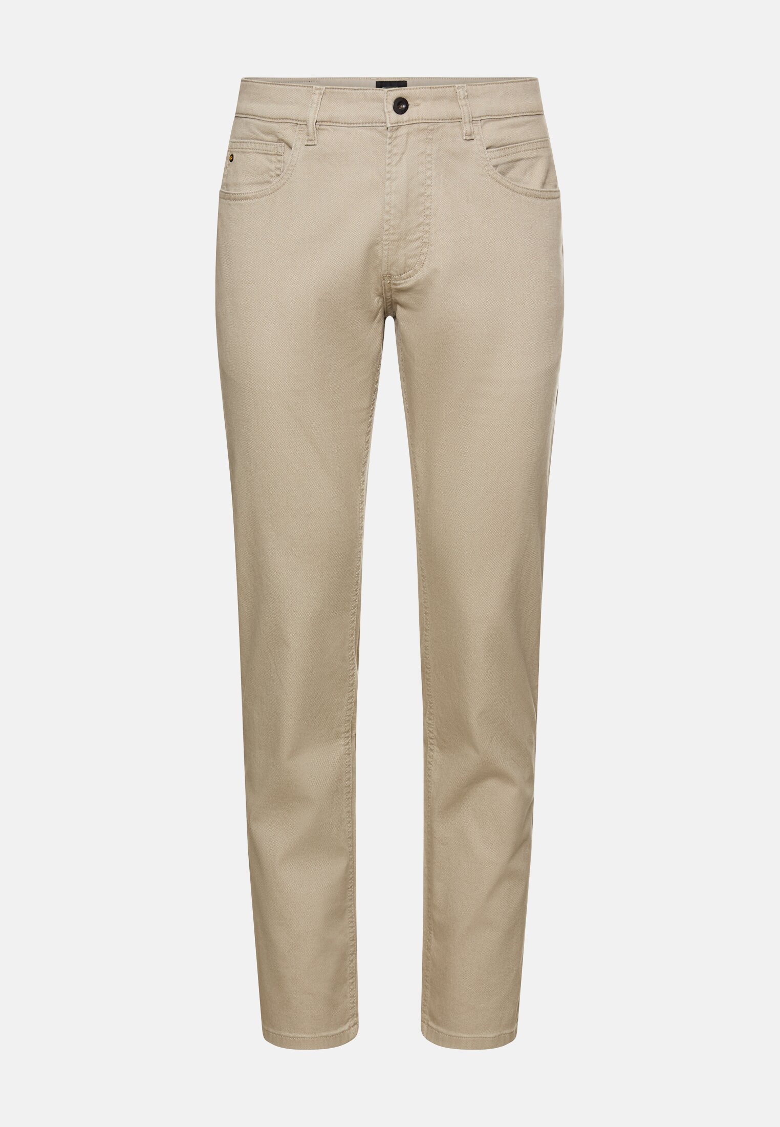 Heren Broek met 5-pocket-design Beige frontaal voor