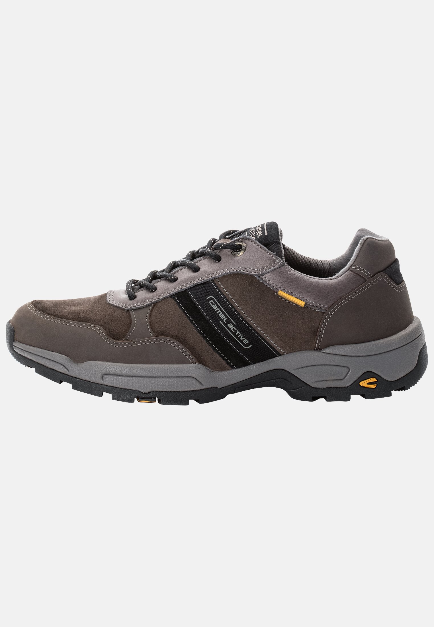 Herren Sneaker aus echtem Rindsleder Grau frontal vorn