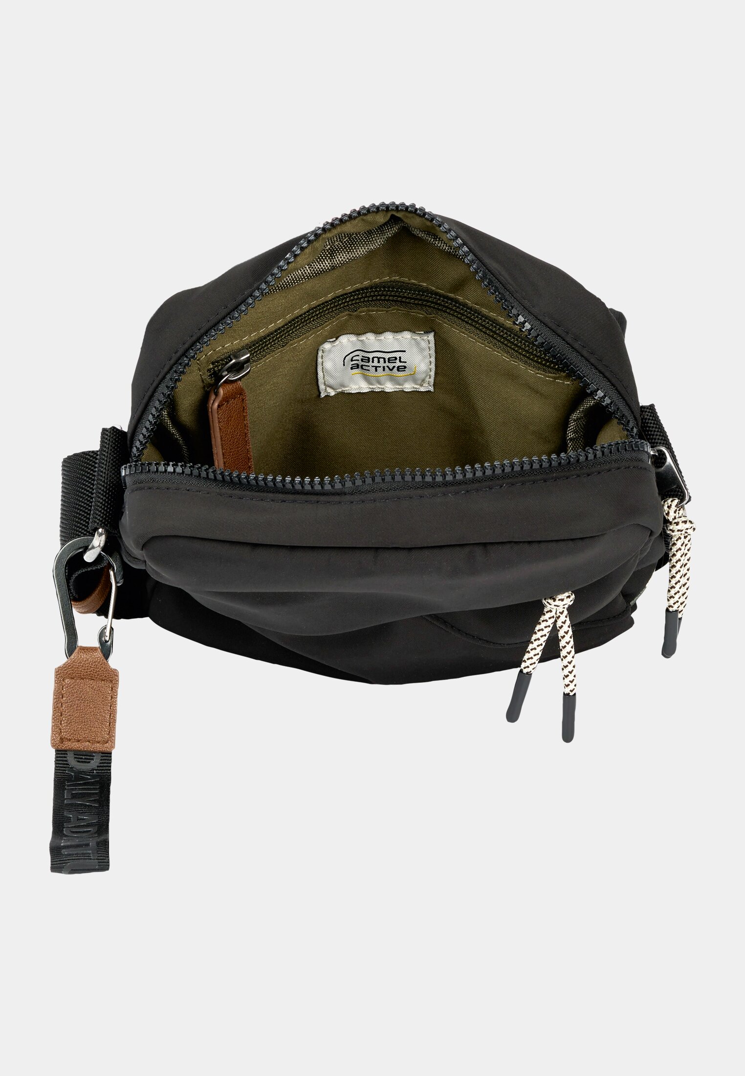 Vrouwen AURUM heuptasje met verstelbare riem Zwart front dichtbij