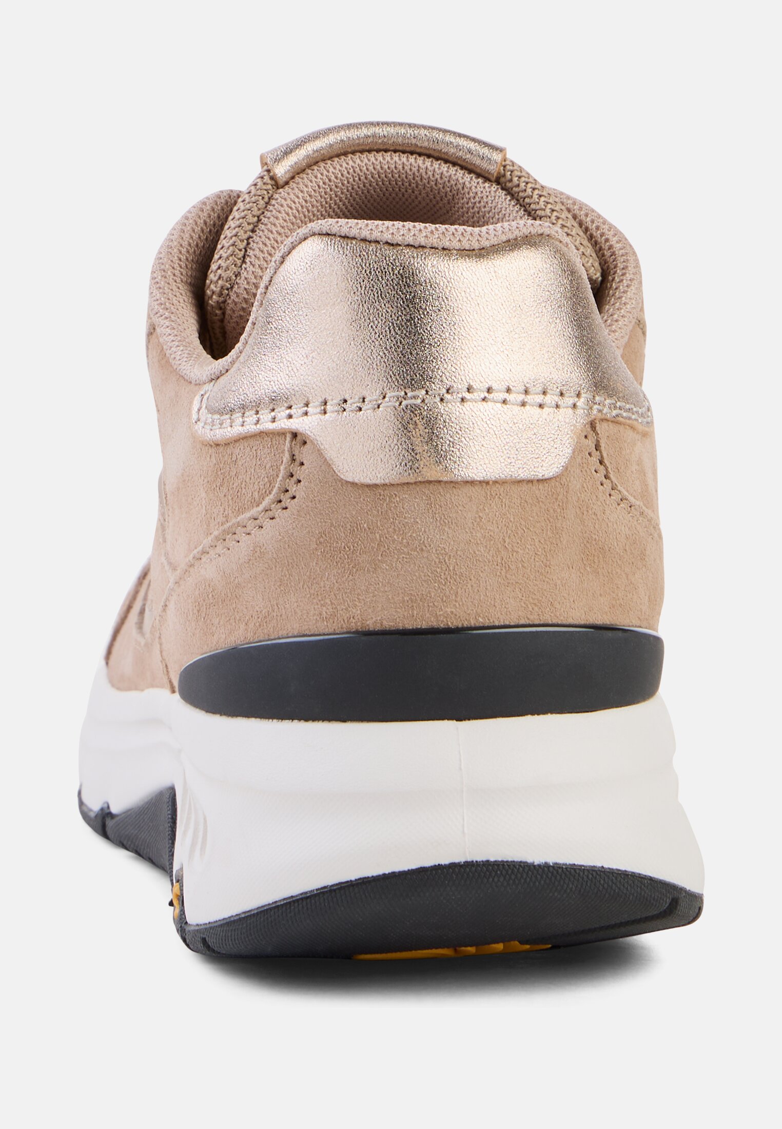 Vrouwen Casual sneaker met comfort voetbed Beige front dichtbij