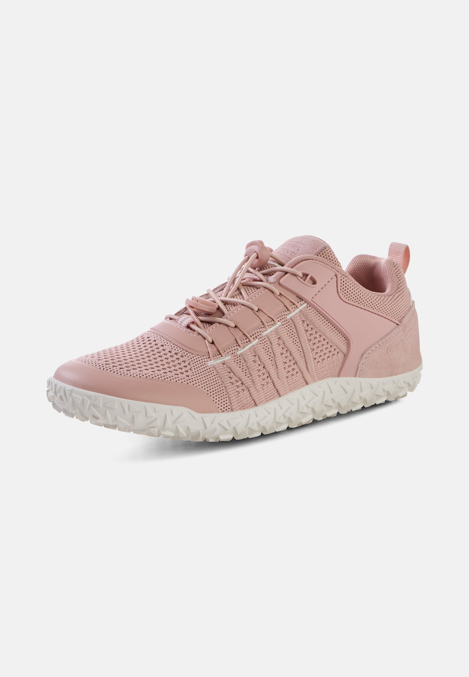 Damen Leichter Sneaker aus Mesh Rosa frontal hinten