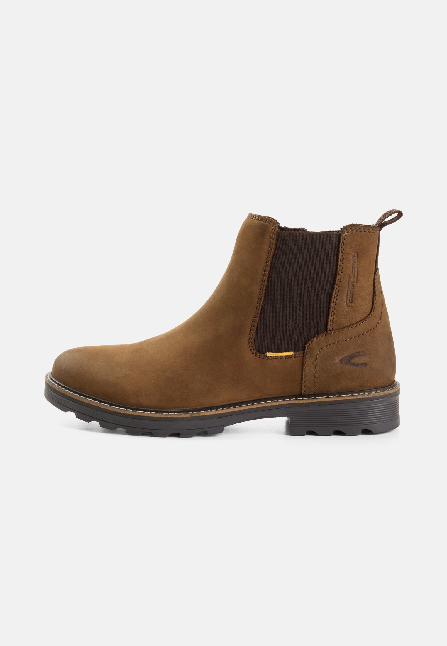 Men FLOW Chelsea boot made of genuine leather Brown frontal front