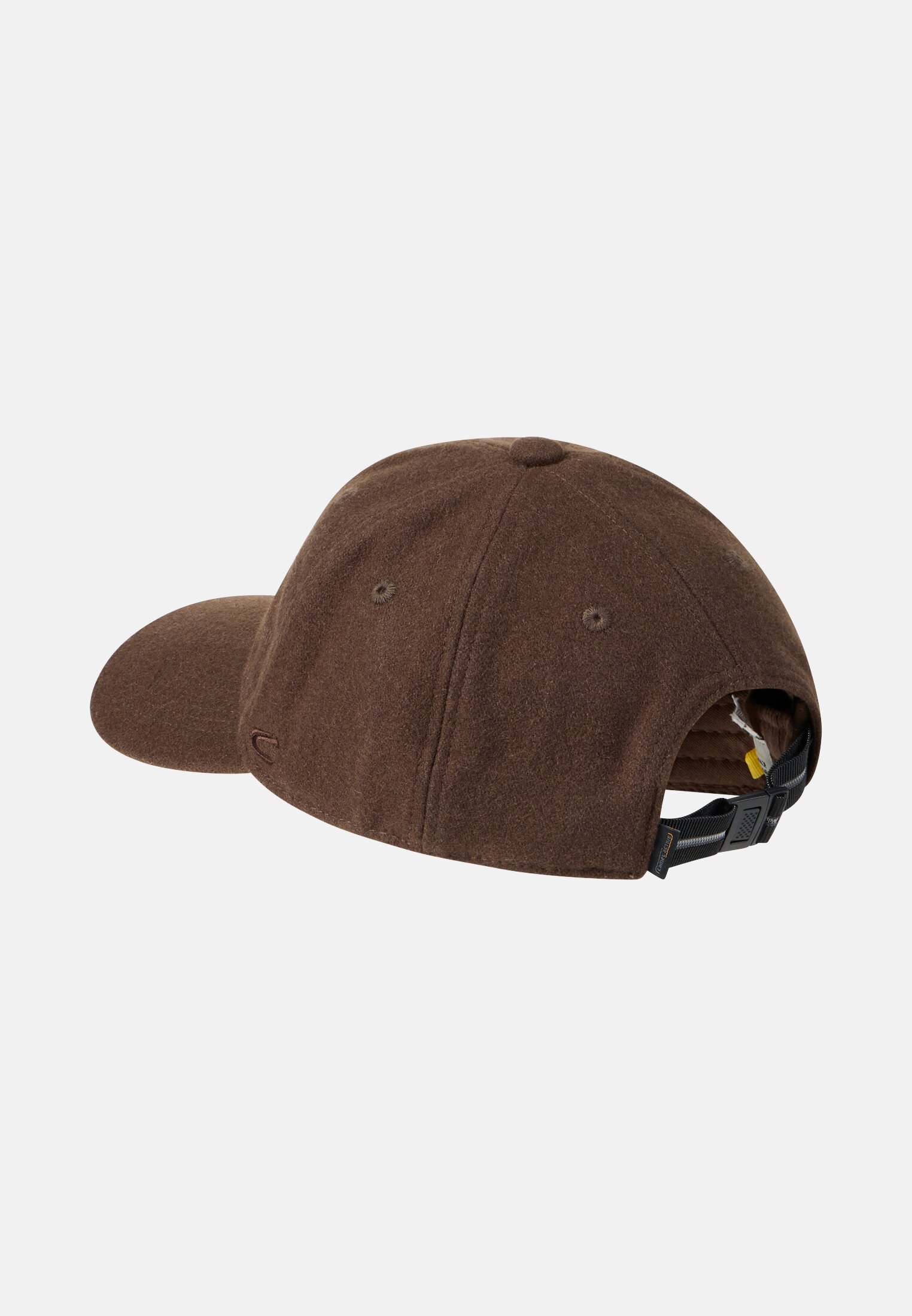 Men 6-panel cap made of wool mix Dark brown frontal back