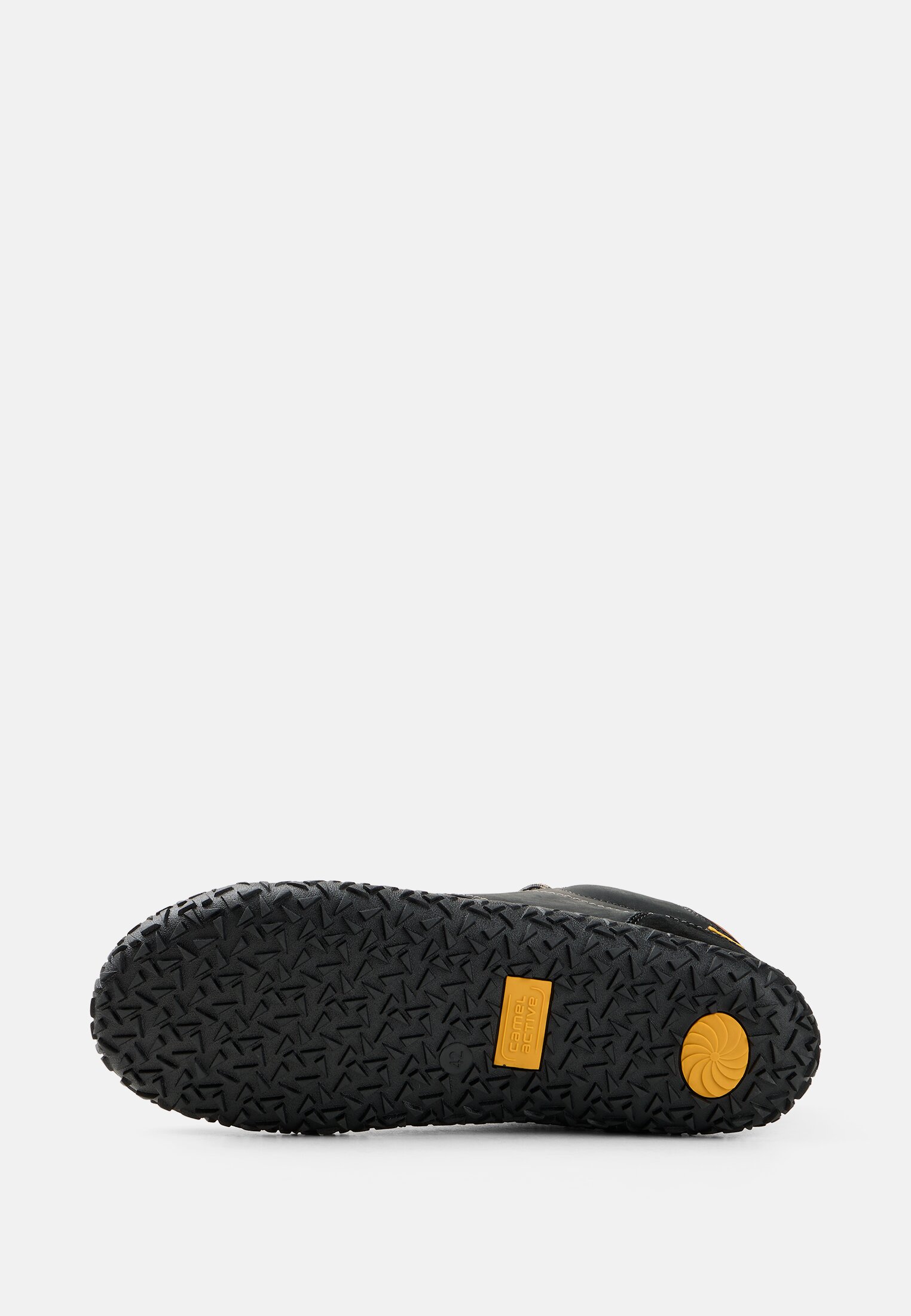 Herren Ledersneaker mit warmen Futter Schwarz hinten nah