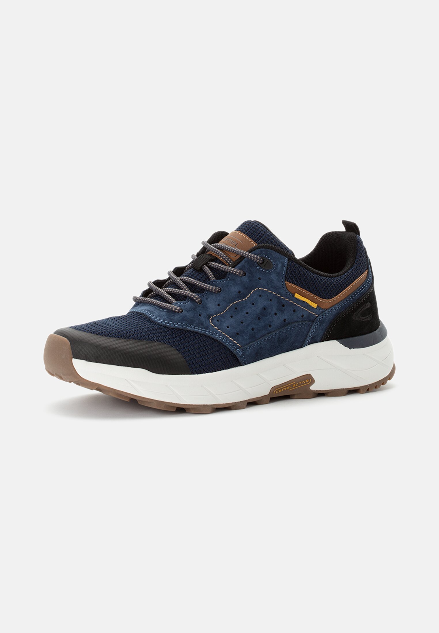 MI_54CCA09-0347-650_2G-00 Herren Sneaker aus Nubukleder und Textil Blau frontal hinten