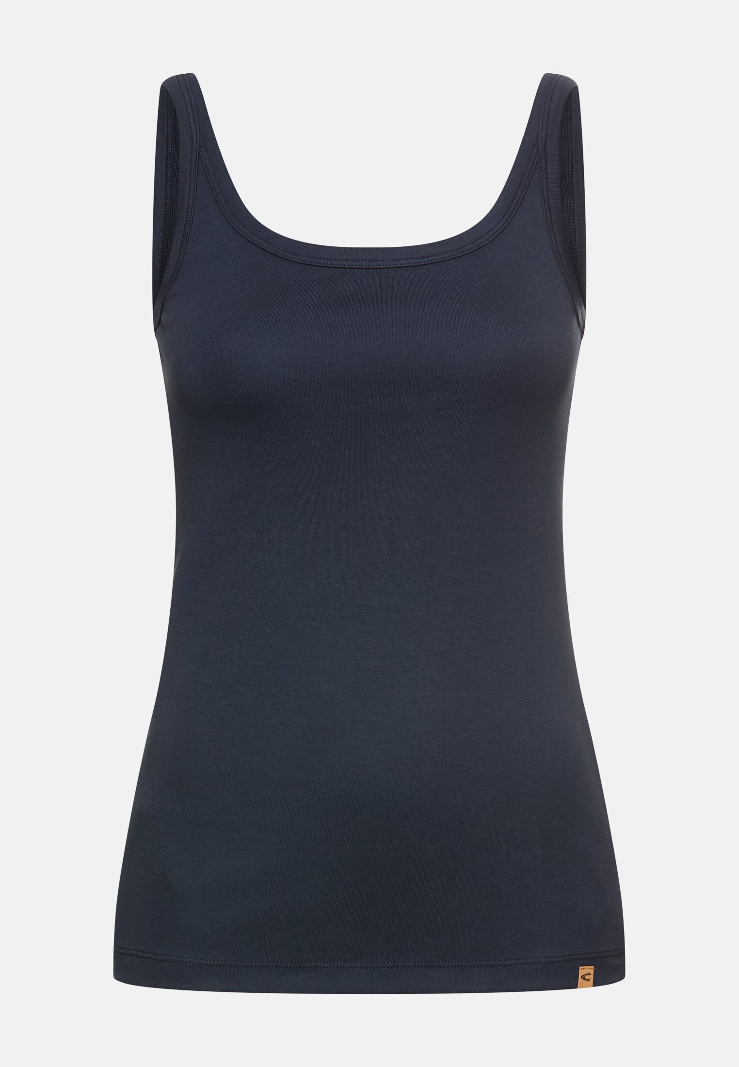 Damen Top aus Bio Baumwolle Nachtblau frontal vorn