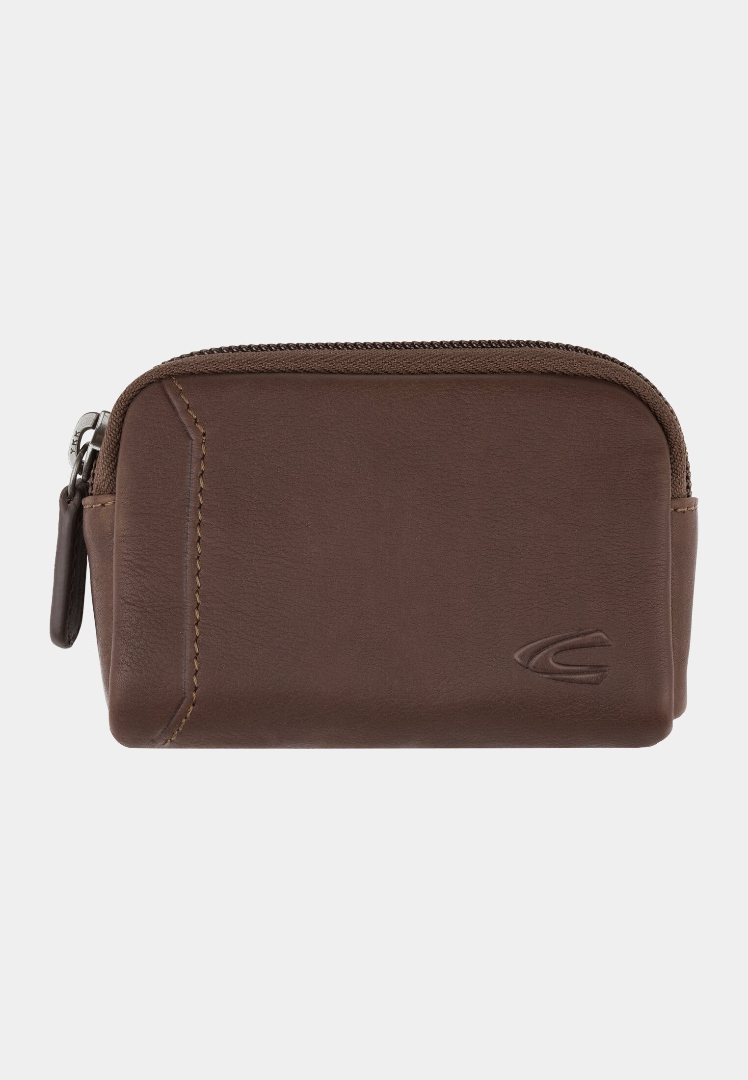 Men Leather key case Brown frontal front