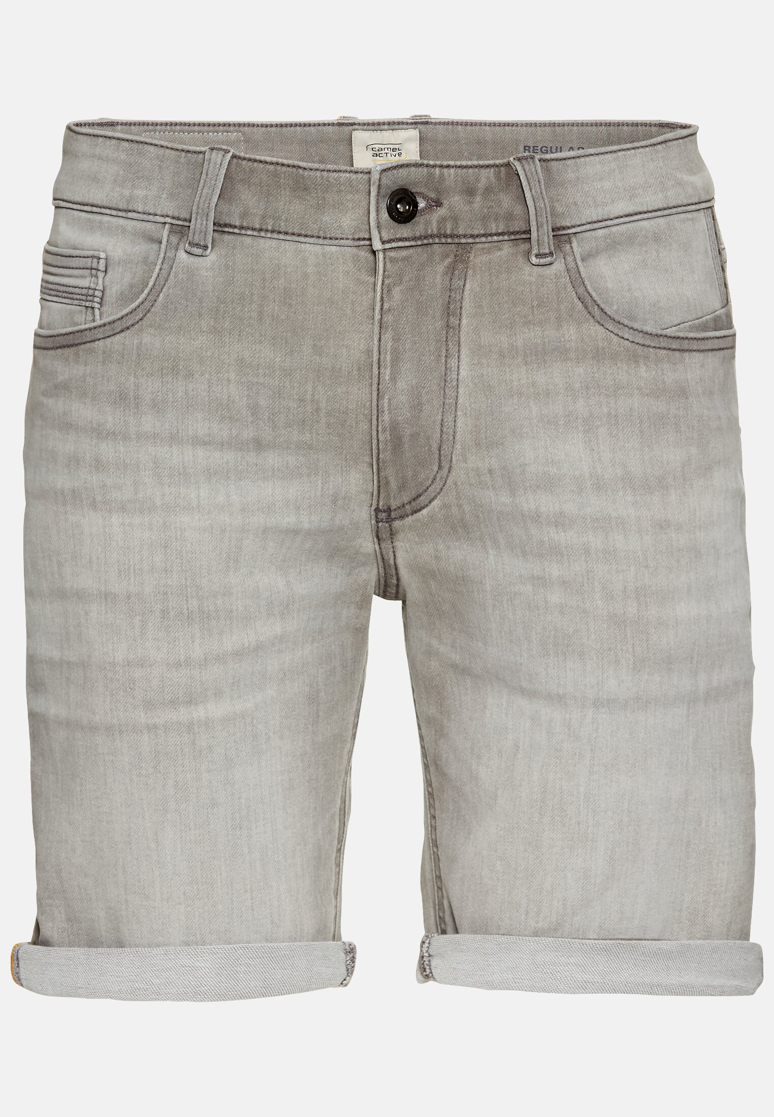 MI_98R02-5D16-06_0G-00 Herren fleXXXactive® Jeansshorts im Regular Fit Grau frontal vorn