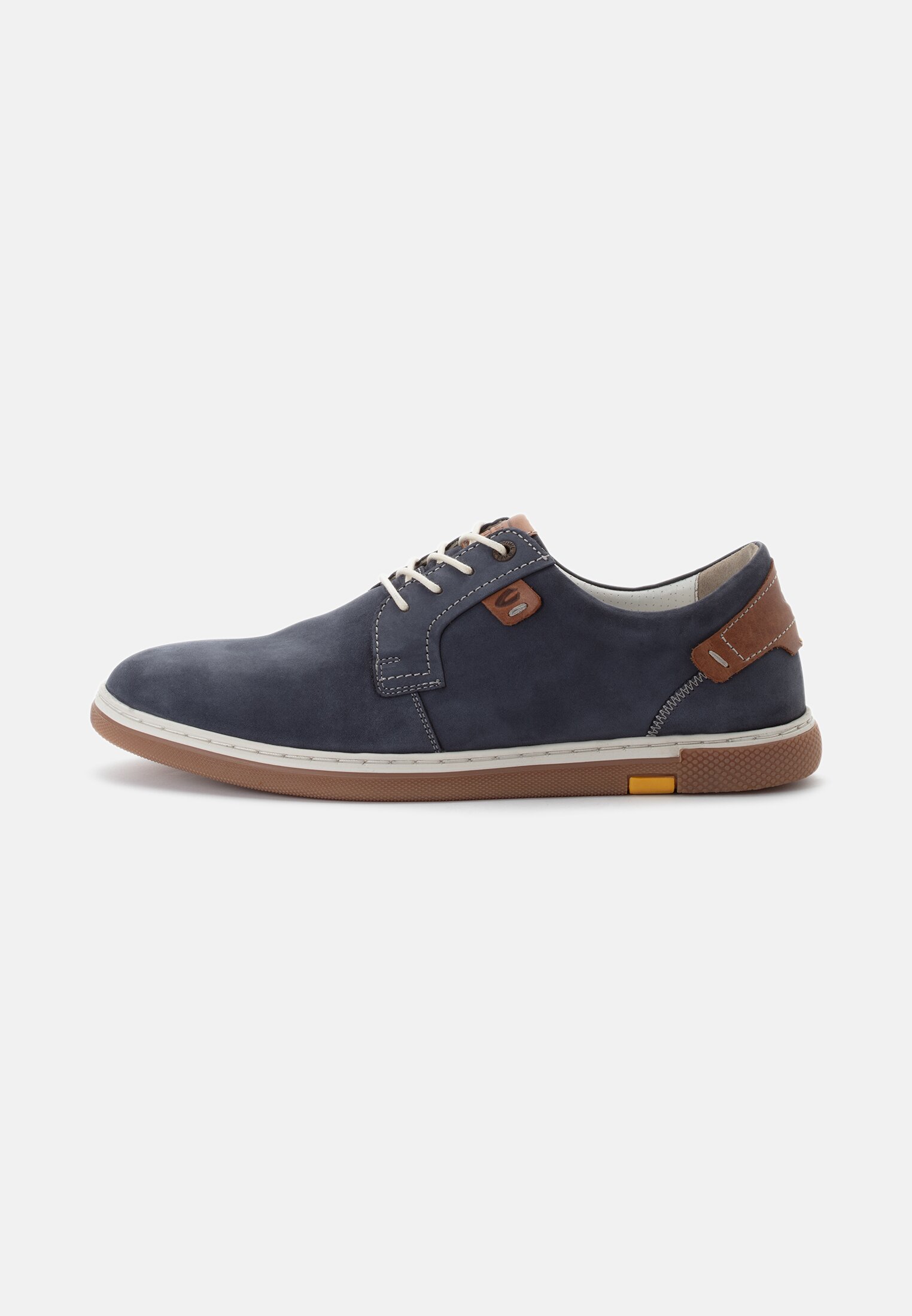 Herren Sneaker aus Leder Blau frontal vorn