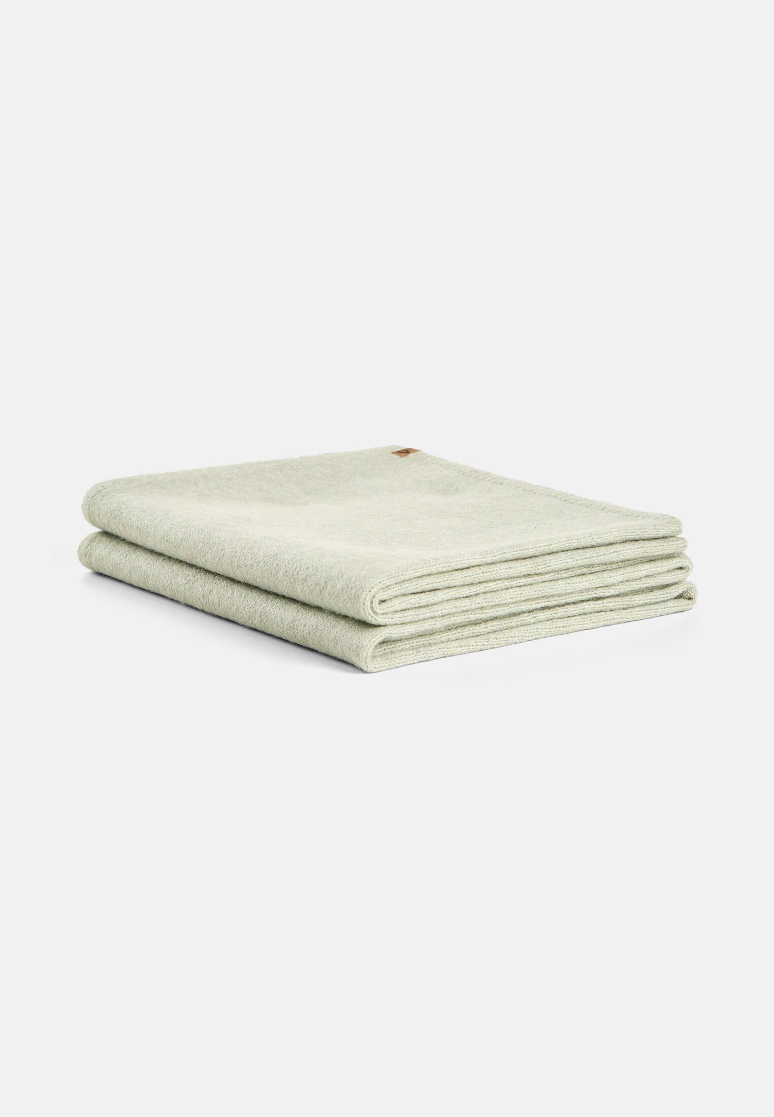 Vrouwen Basic sjaal van een zachte materiaalmix Salie frontaal van boven