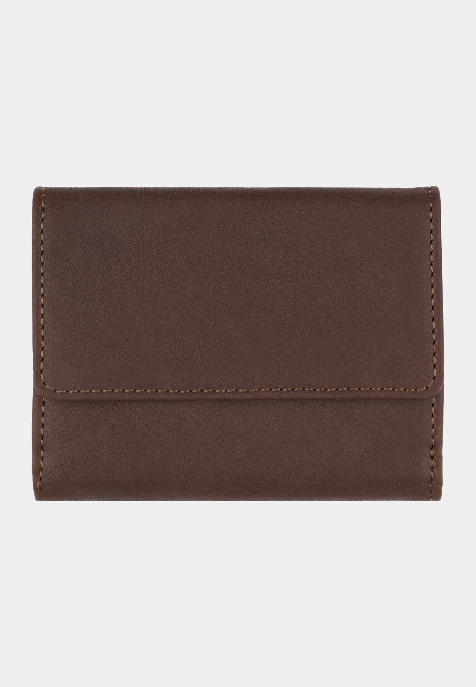 Genuine leather card holder Brown frontal back