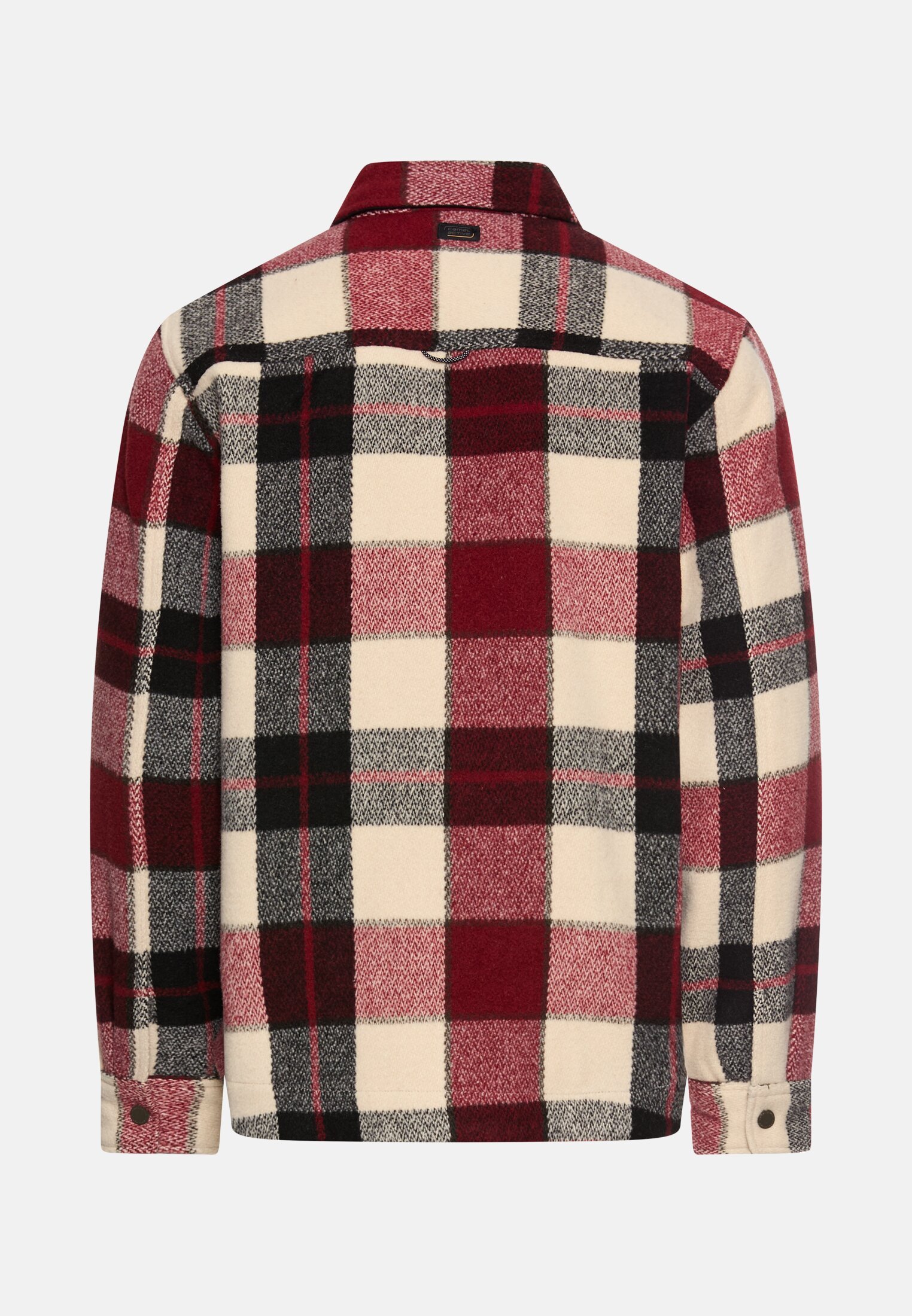 MI_409383-6S83-57_2G-00 Heren Overshirt met zijzakken Amberrood frontaal achter