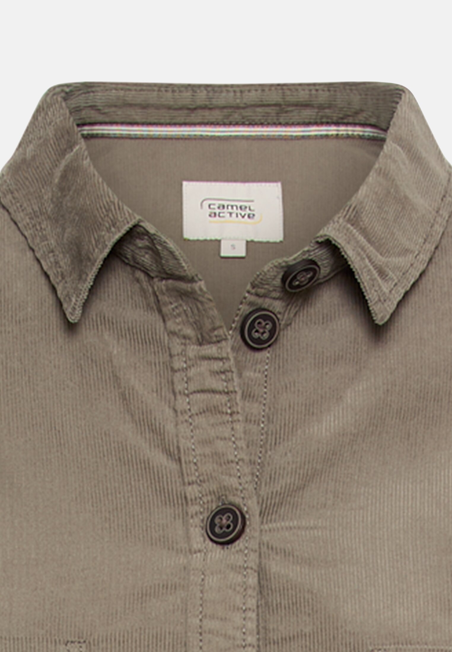Women Dress made of pure cotton Gray - Green front close