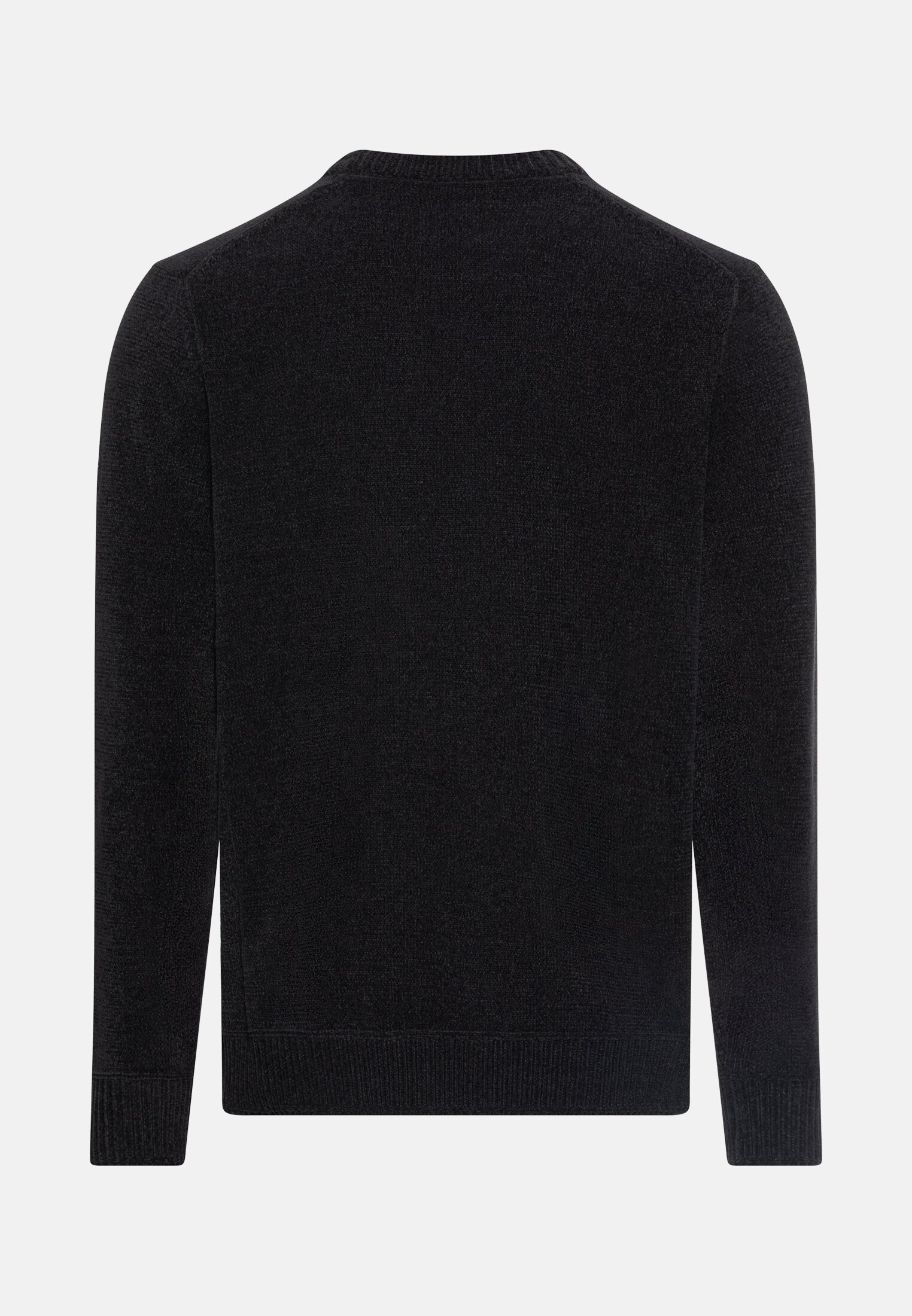 Men Sweater with side knit insert Navy blue frontal back