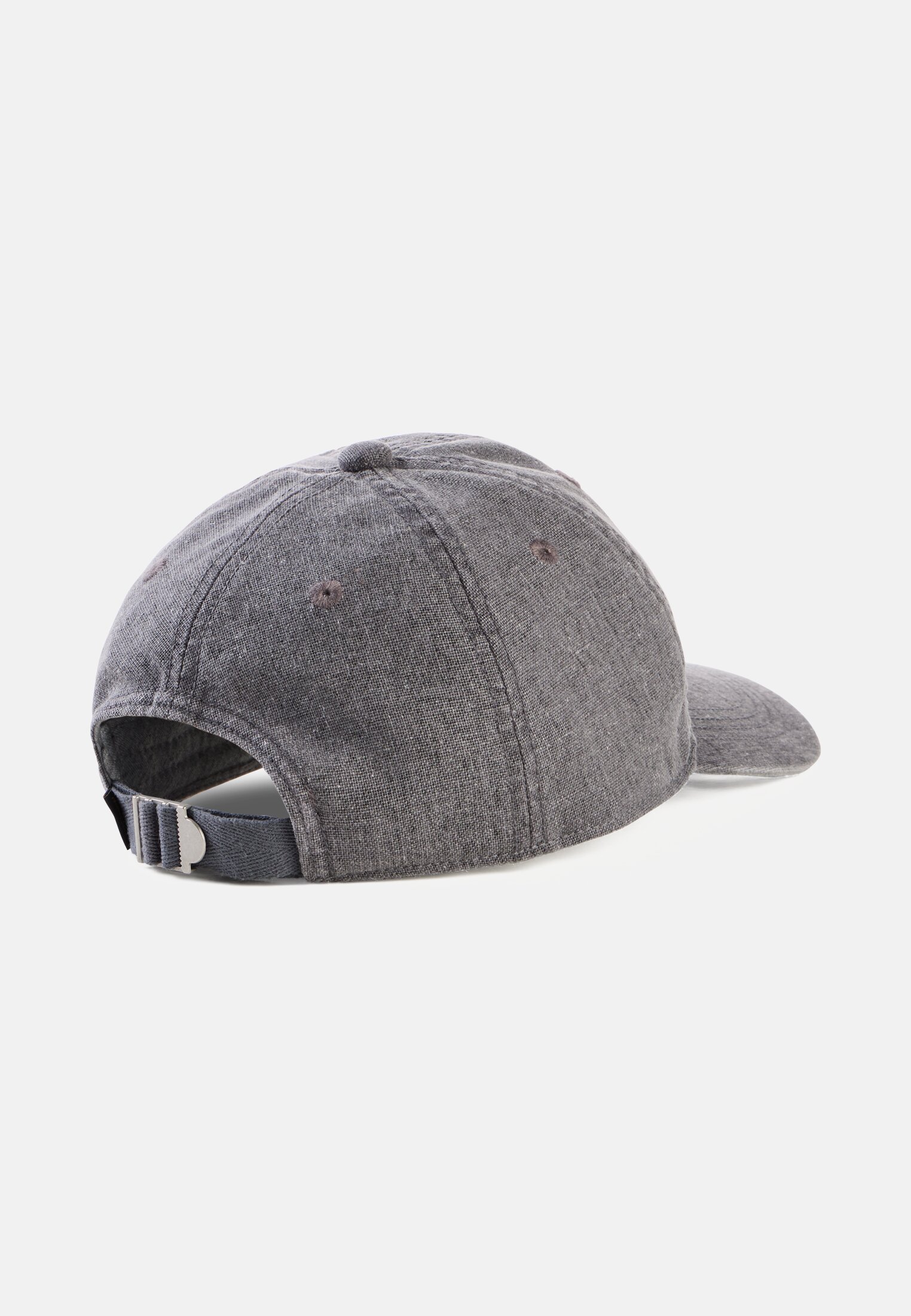 Men Cap from a cotton linen mix Dark Blue frontal back