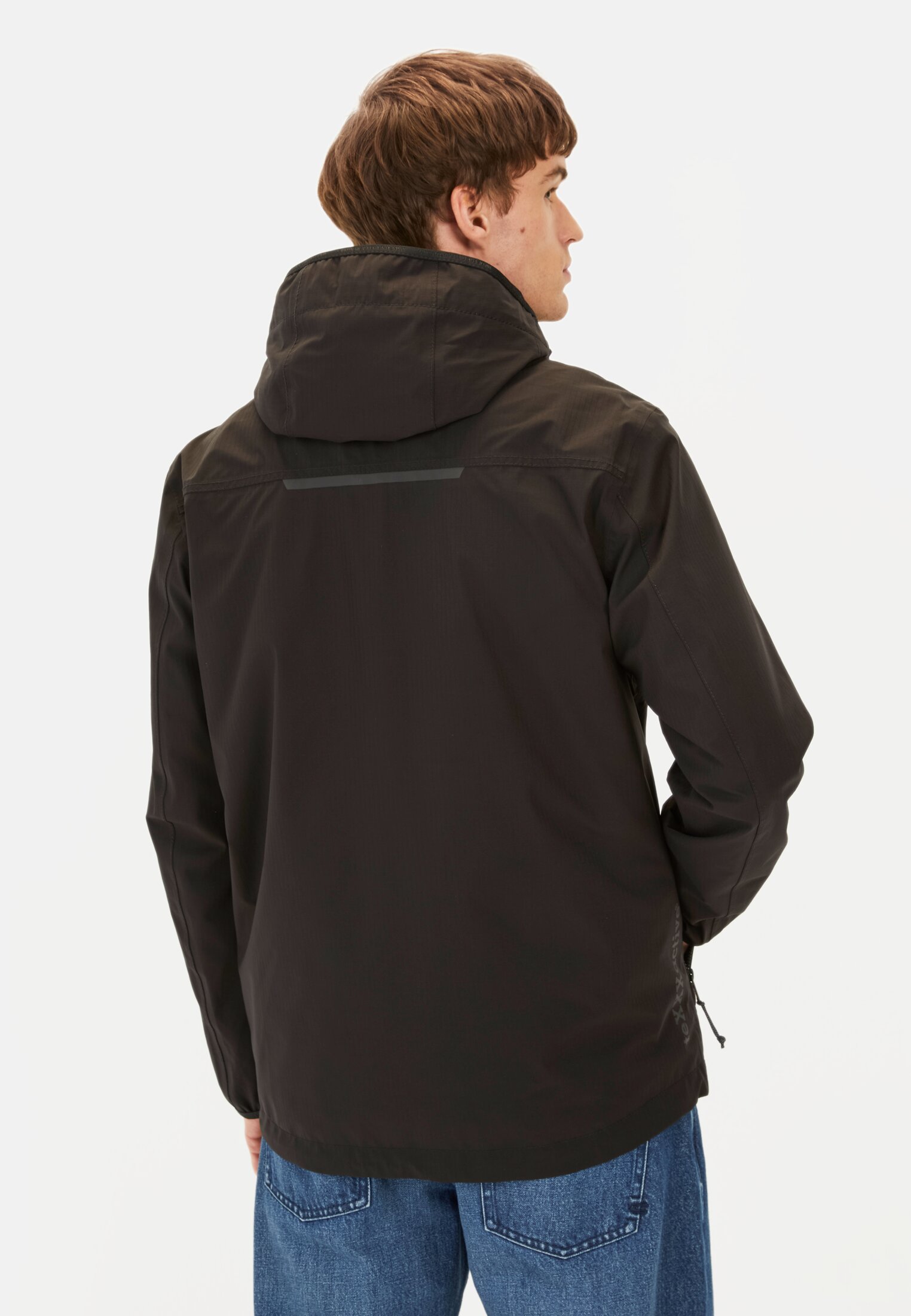 Men TeXXXactive® Windbreaker with removable hood Black worn back