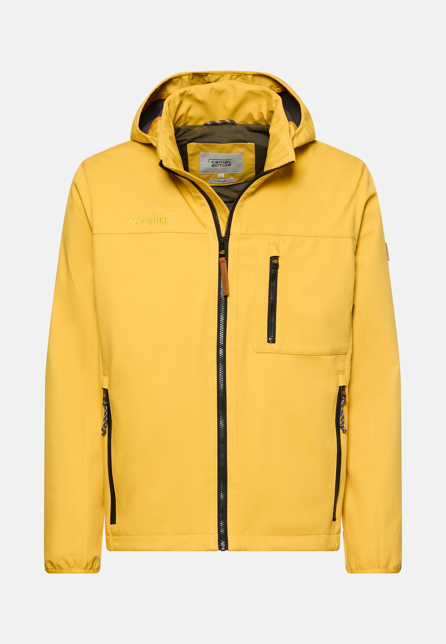 Herren Blouson mit abnehmbarer Kapuze Sonnengelb frontal vorn