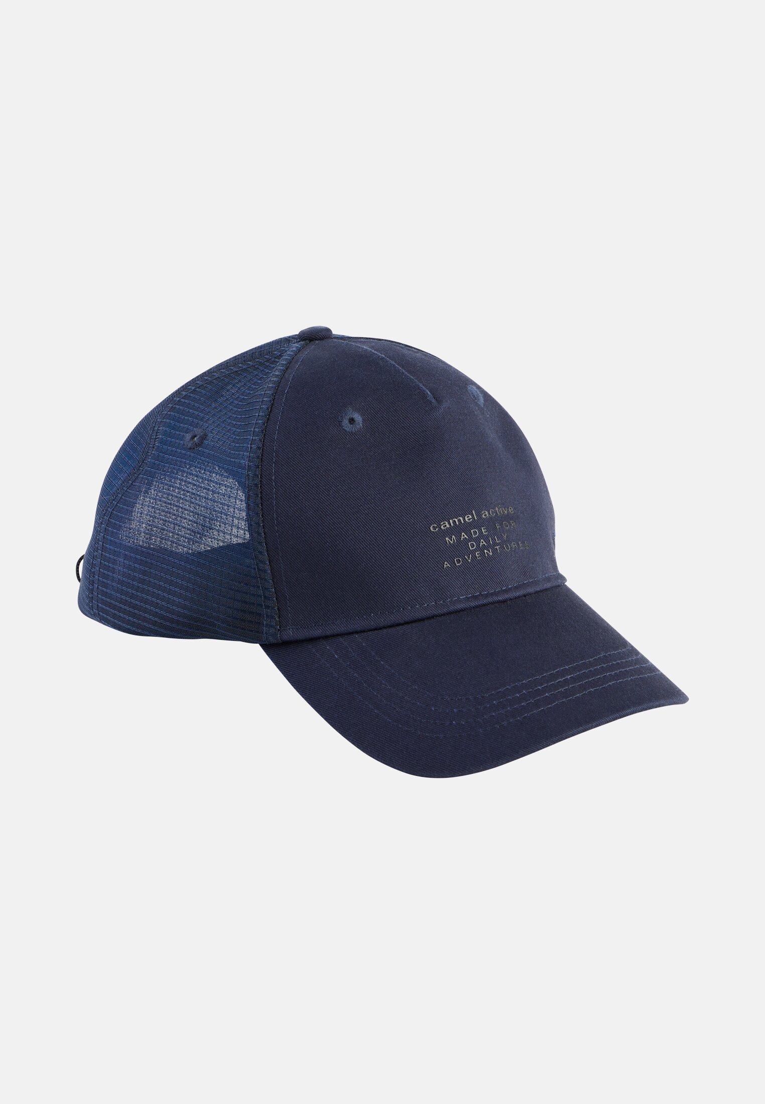 Herren Cap aus reiner Baumwolle Dunkelblau frontal vorn